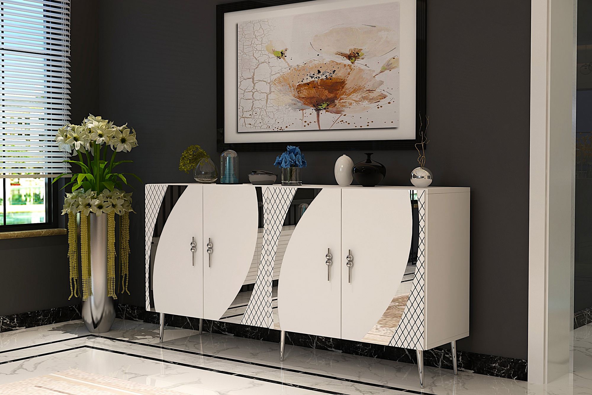 Aparador-Hook KB150-Branco
Prata