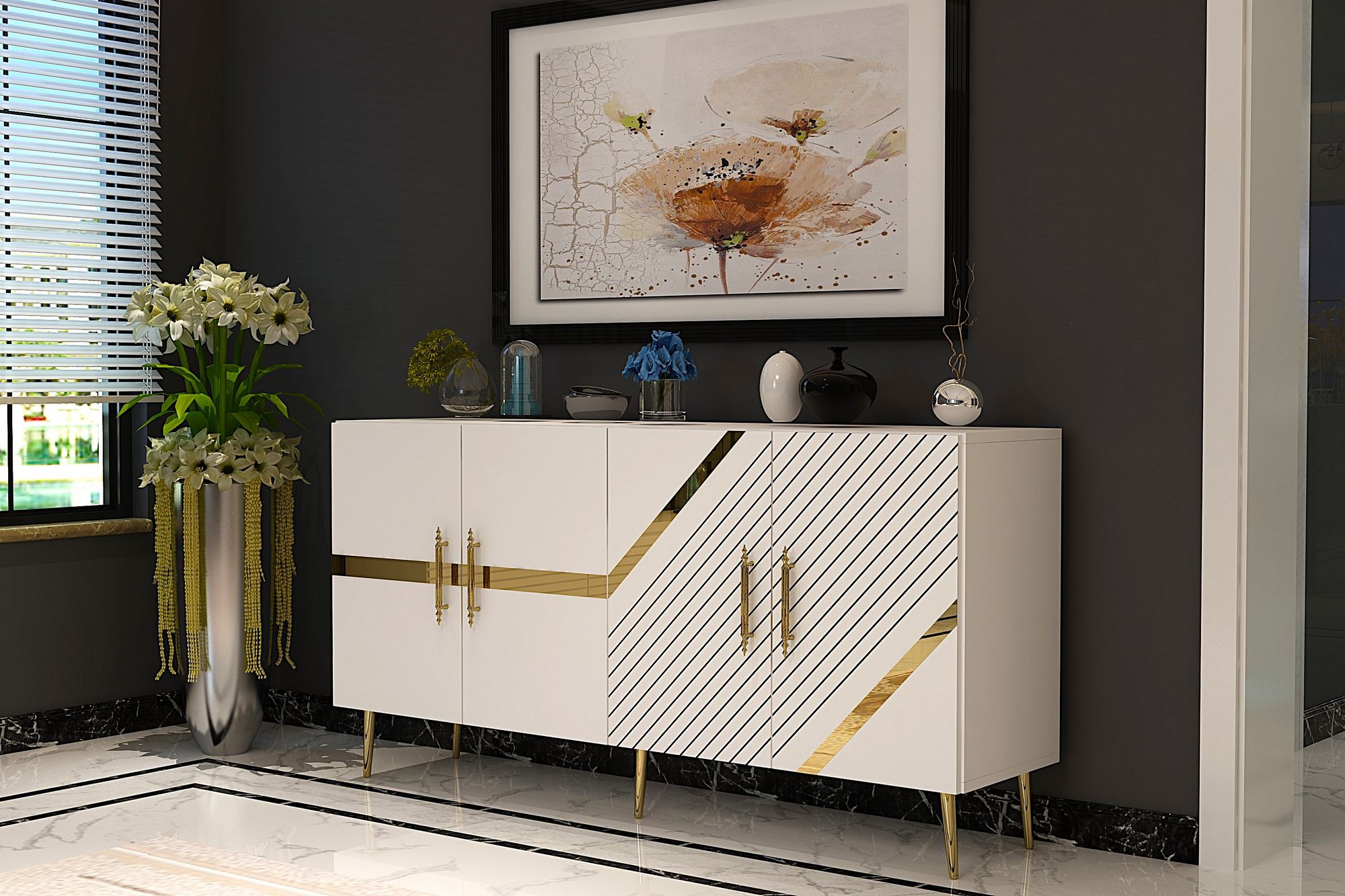 Aparador-Fuga KB150-Branco
Ouro