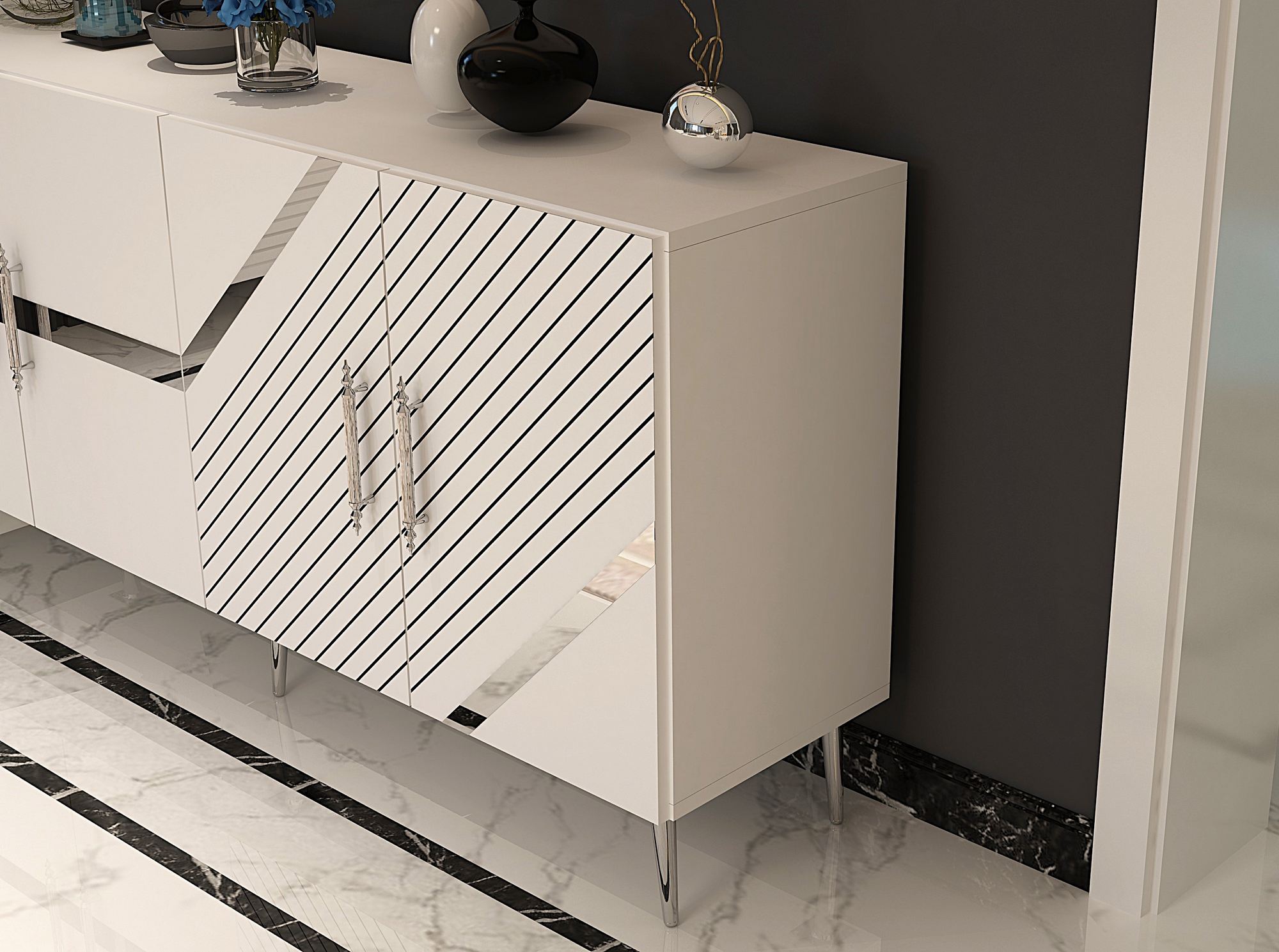 Aparador-Fuga KB150-Branco
Prata