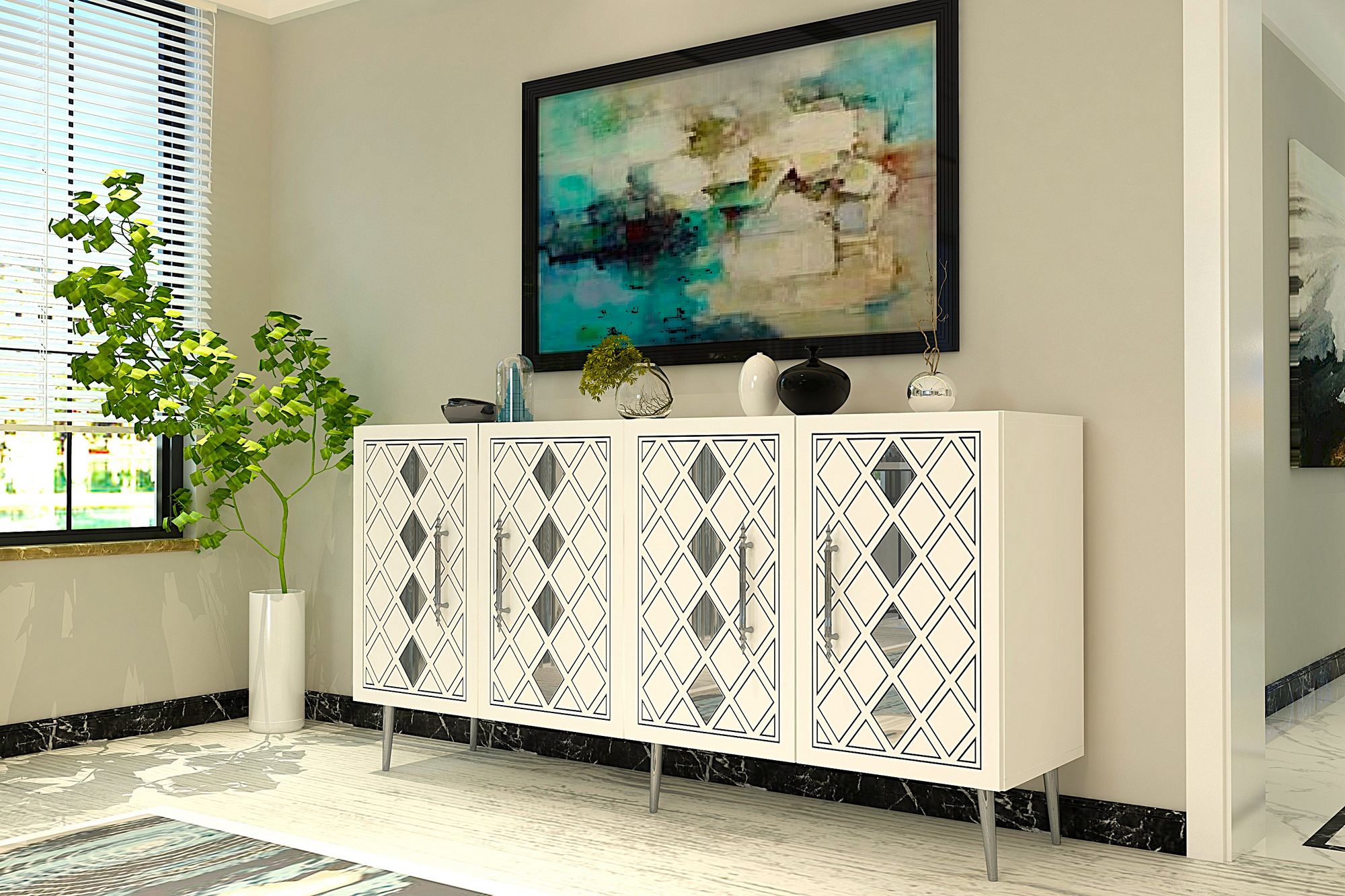 Aparador-Dome KB150-Branco
Prata