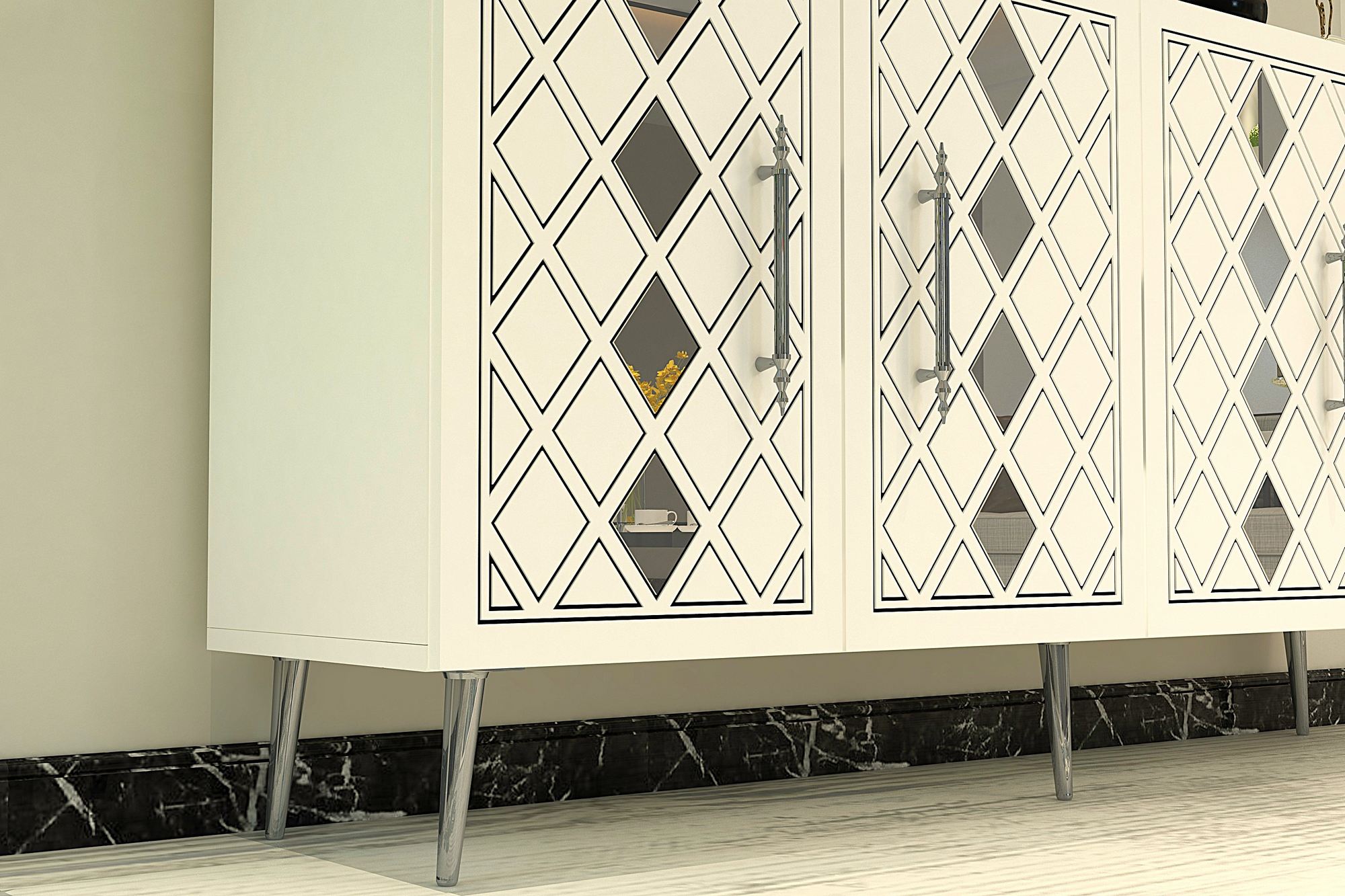 Aparador-Dome KB150-Branco
Prata