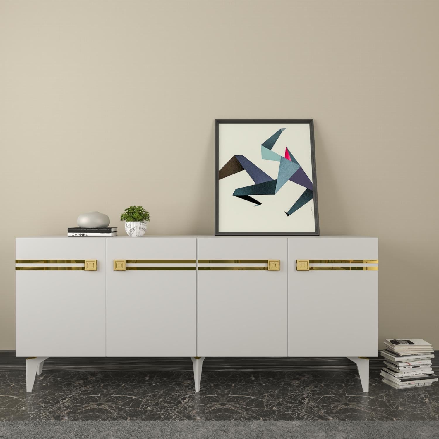 Aparador-Hayat KB150-Branco
Ouro