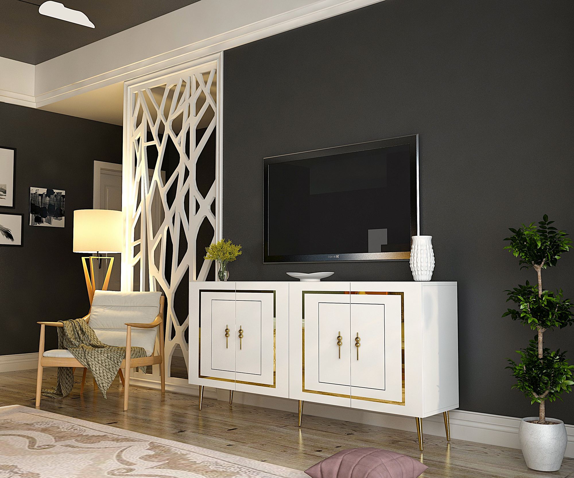 Aparador-Piero KB150-Branco
Ouro