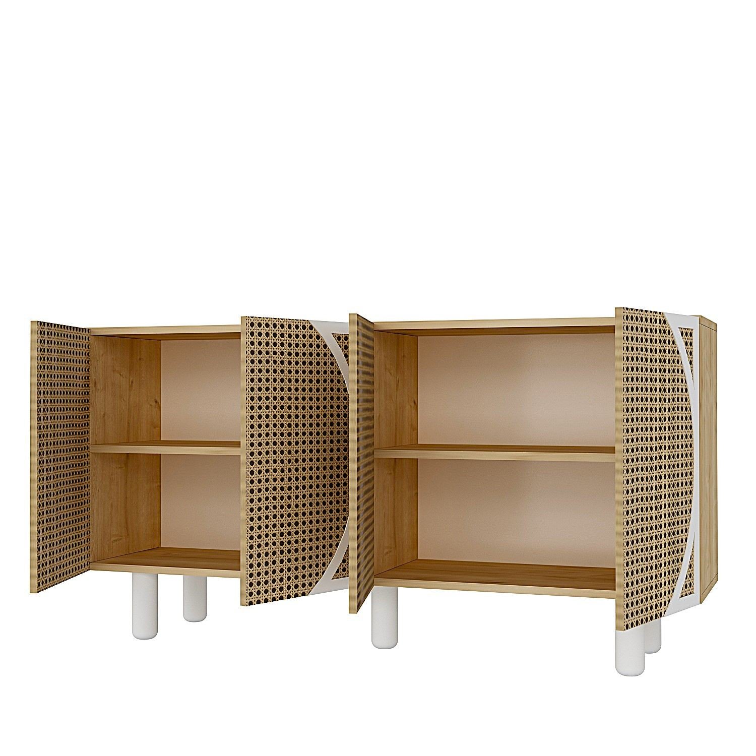 Aparador – 150 cm x 75 cm x 35 cm – Carvalho Safira e Hazeran – MDF