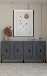 Aparador – 150 cm x 75 cm x 35 cm – Antracite – Aglomerado