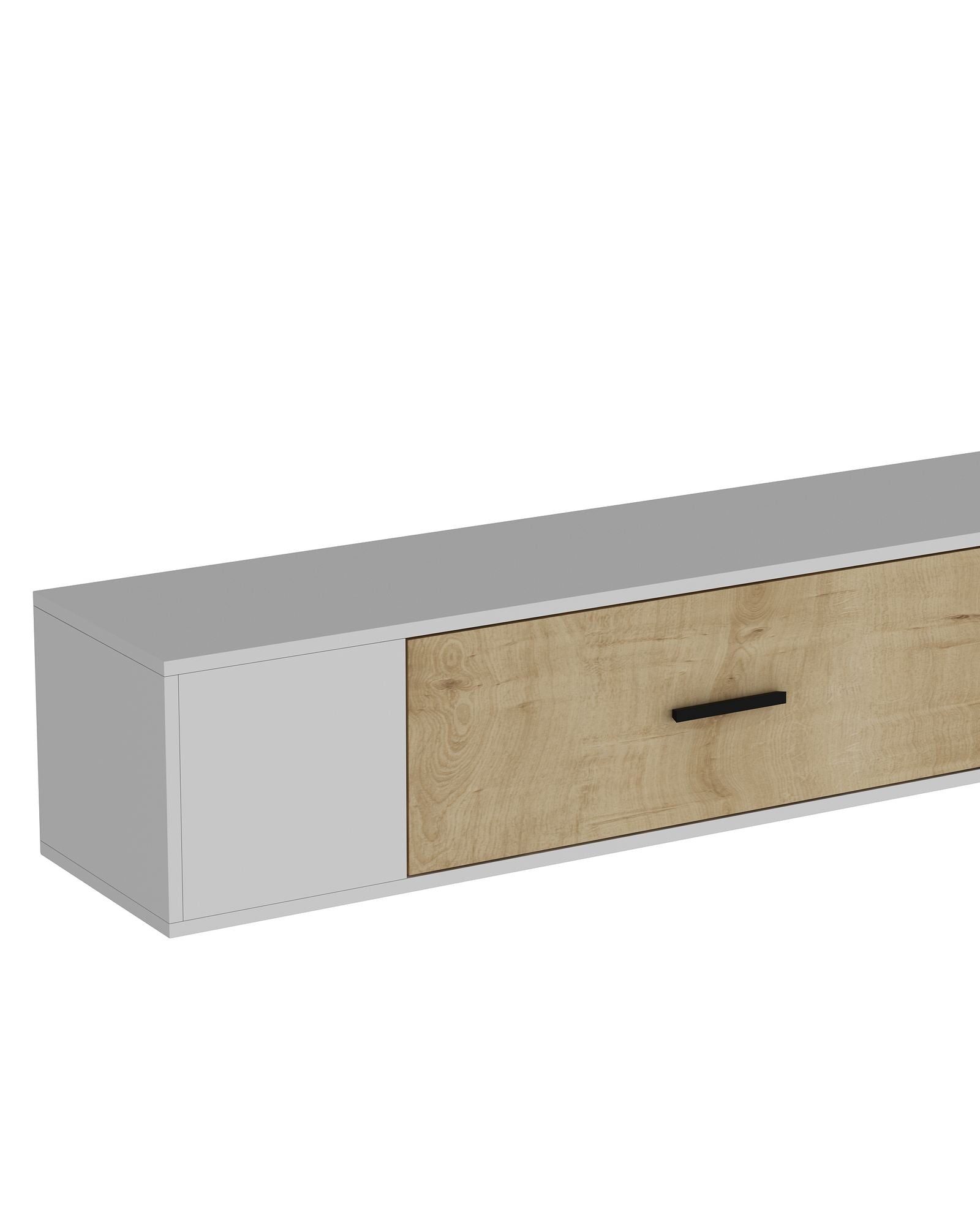 Móvel de TV – 150 cm x 33,2 cm – Branco e Carvalho Safira – MDF