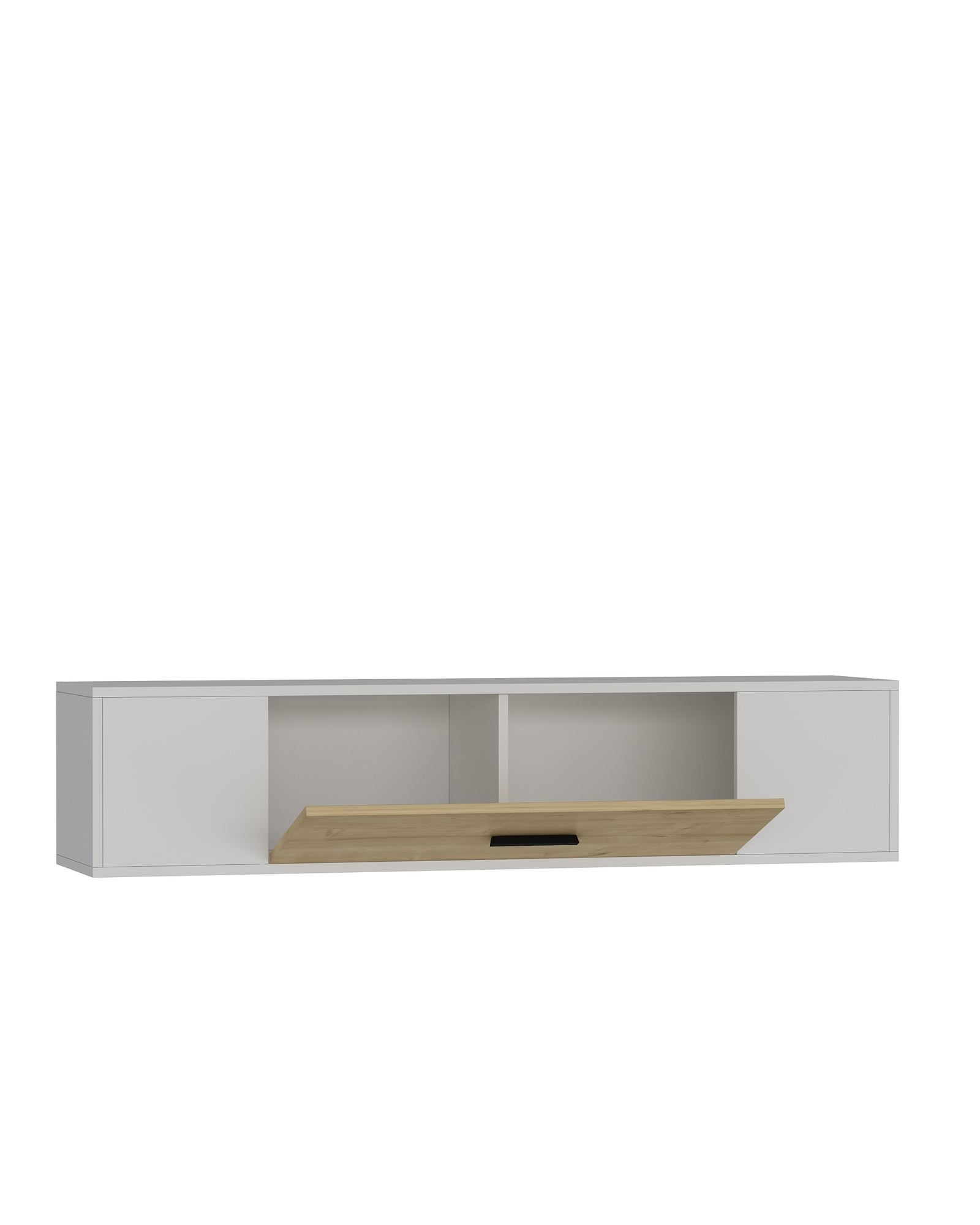 Móvel de TV – 150 cm x 33,2 cm – Branco e Carvalho Safira – MDF