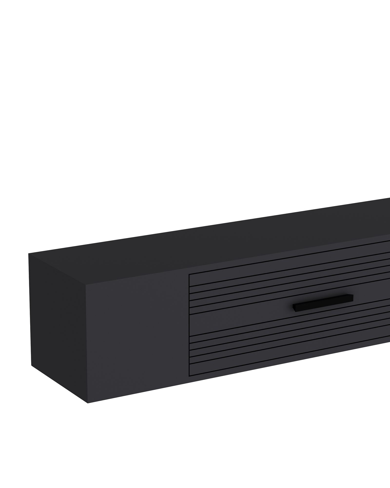 Móvel de TV – 150 cm x 33,2 cm x 29,6 cm – Antracite – MDF revestido de melamina