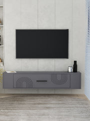 Móvel de TV – 120 cm x 33.2 cm x 26.4 cm – Antracite – Aglomerado