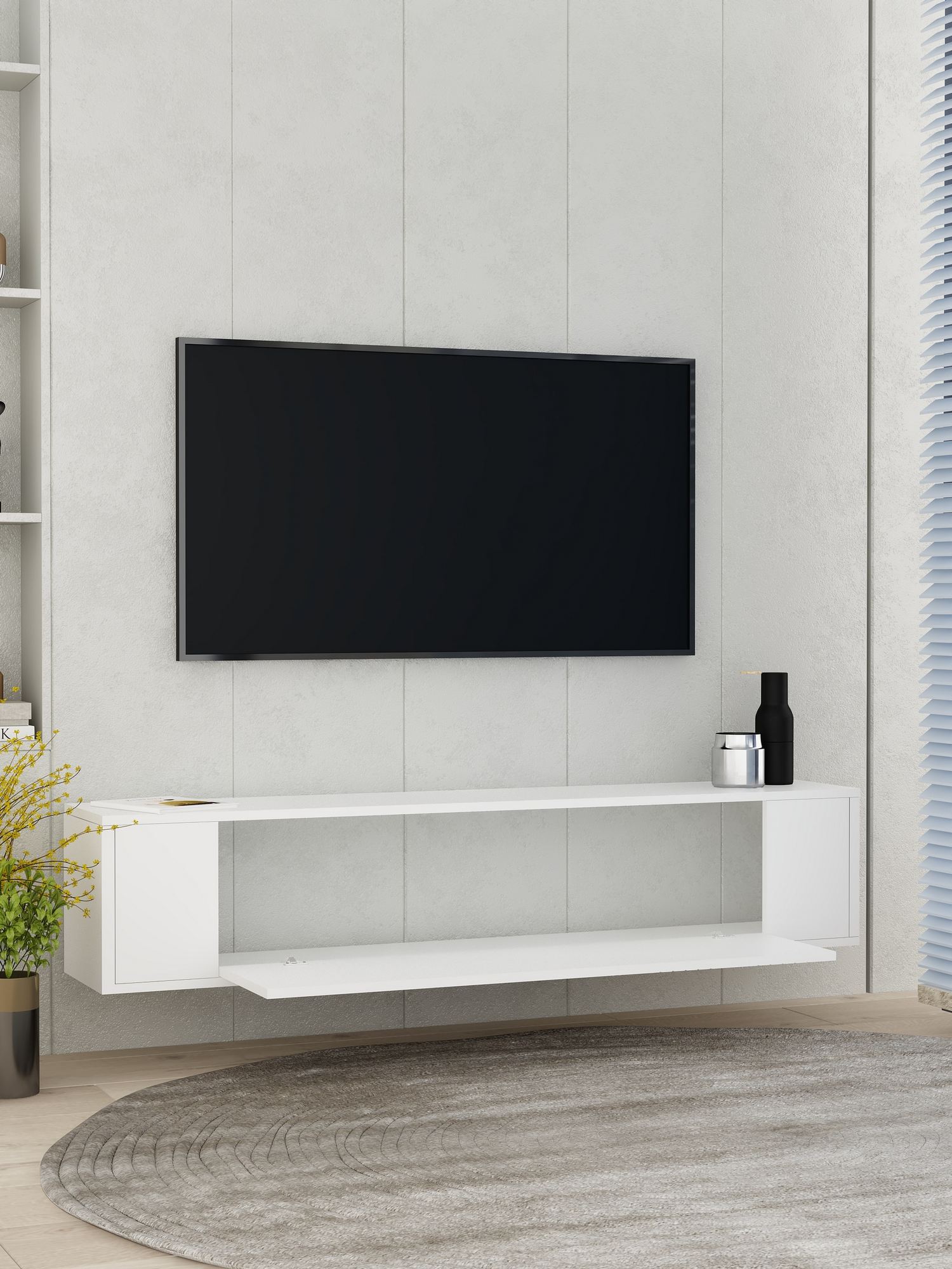 Móvel de TV – 120 cm – Branco – MDF