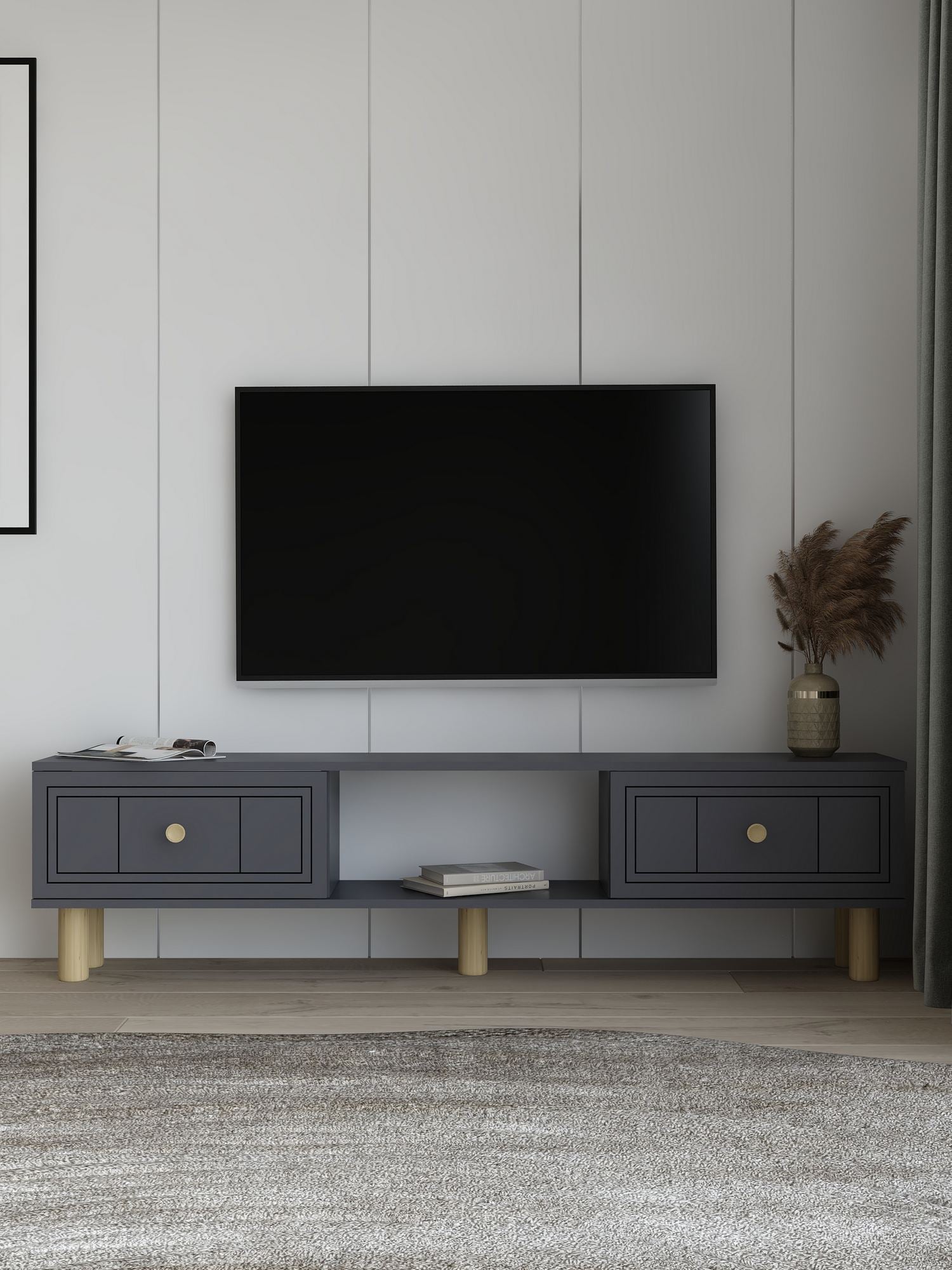 Móvel de TV – 150cm – Antracite – Aglomerado