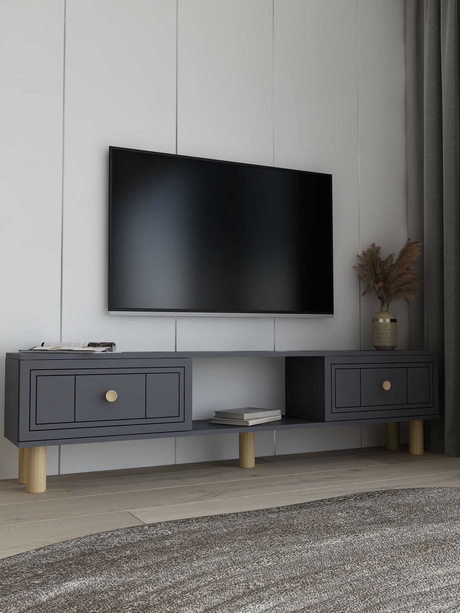 Móvel de TV – 150cm – Antracite – Aglomerado