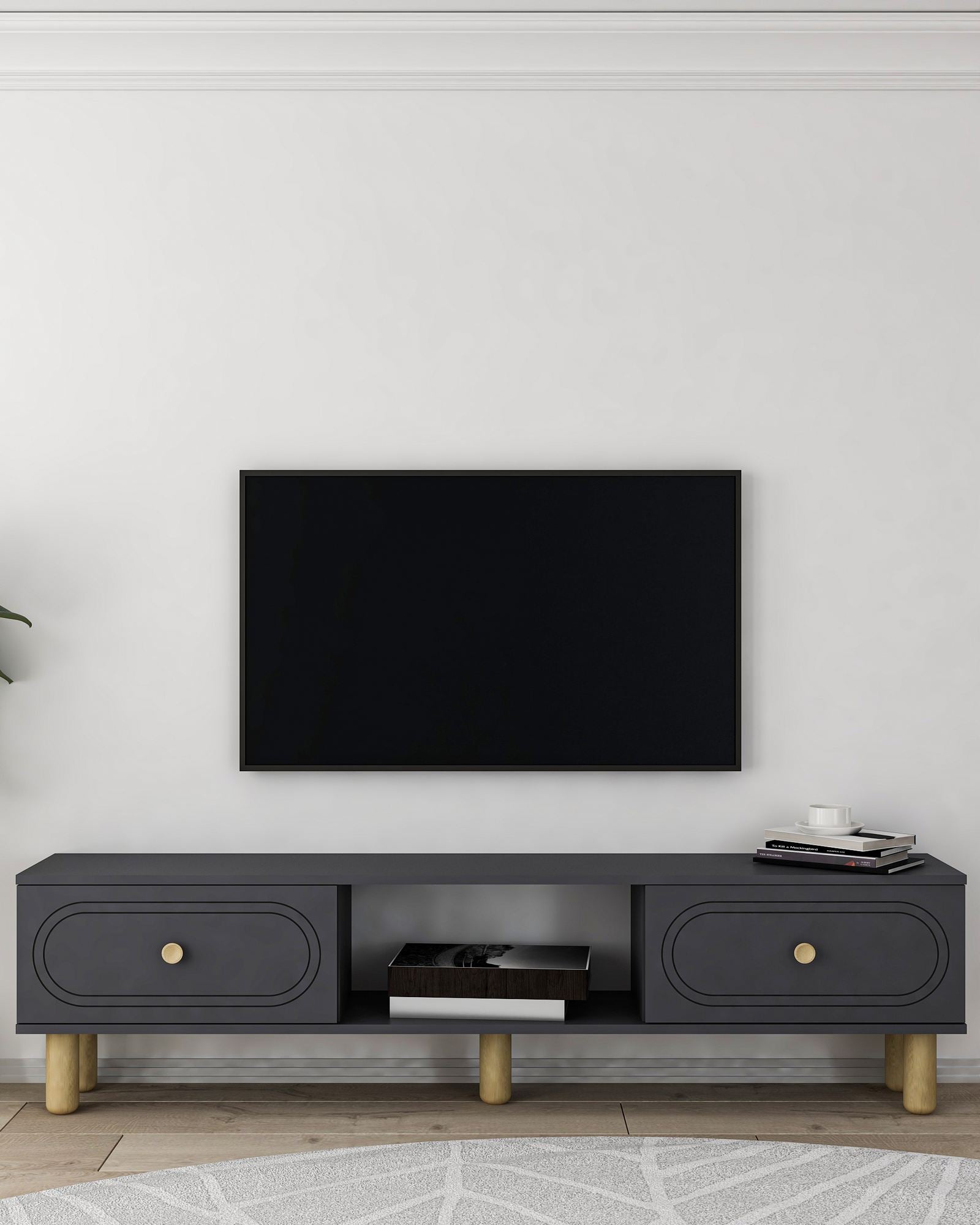 Móvel de TV – 150cm – Antracite – Aglomerado
