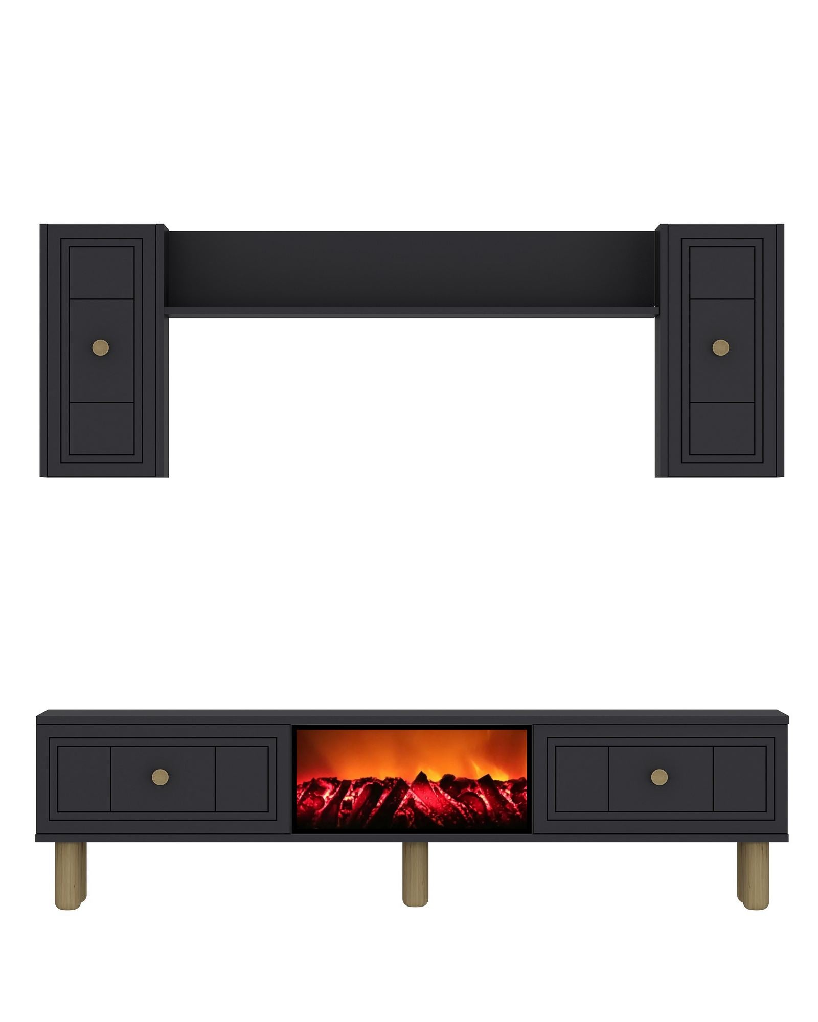 Estante para TV – 150cm x 44,6cm x 29,6cm – Antracite – MDF