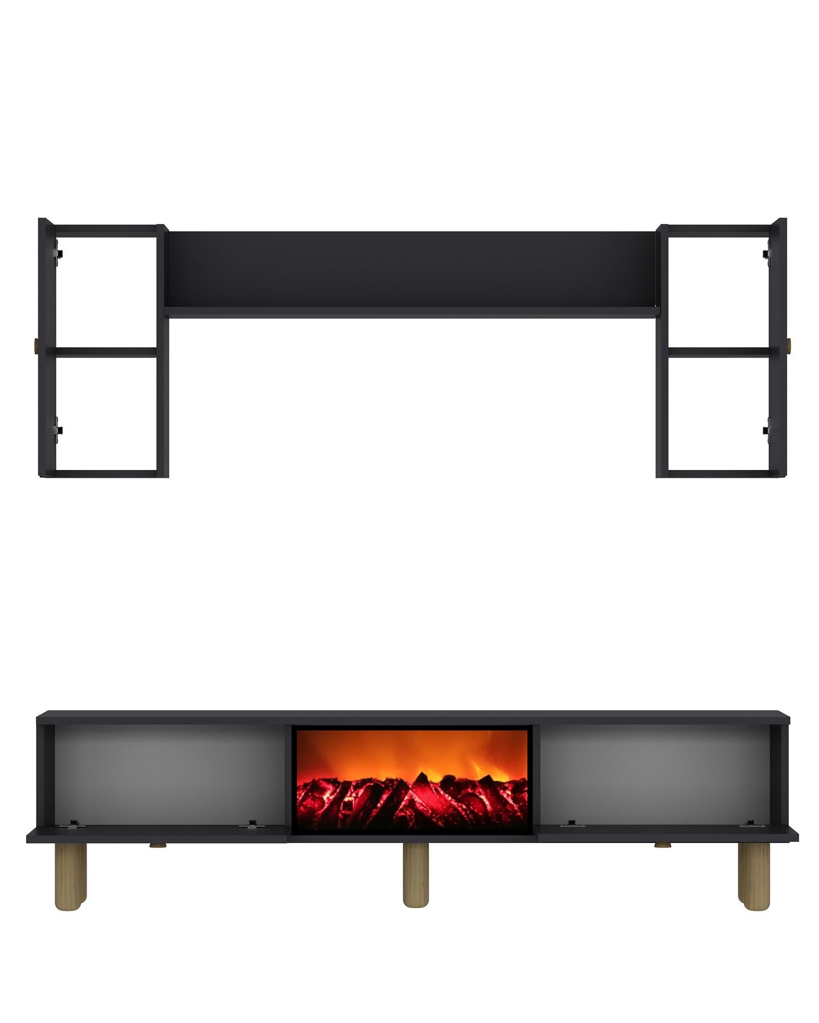 Estante para TV – 150cm x 44,6cm x 29,6cm – Antracite – MDF