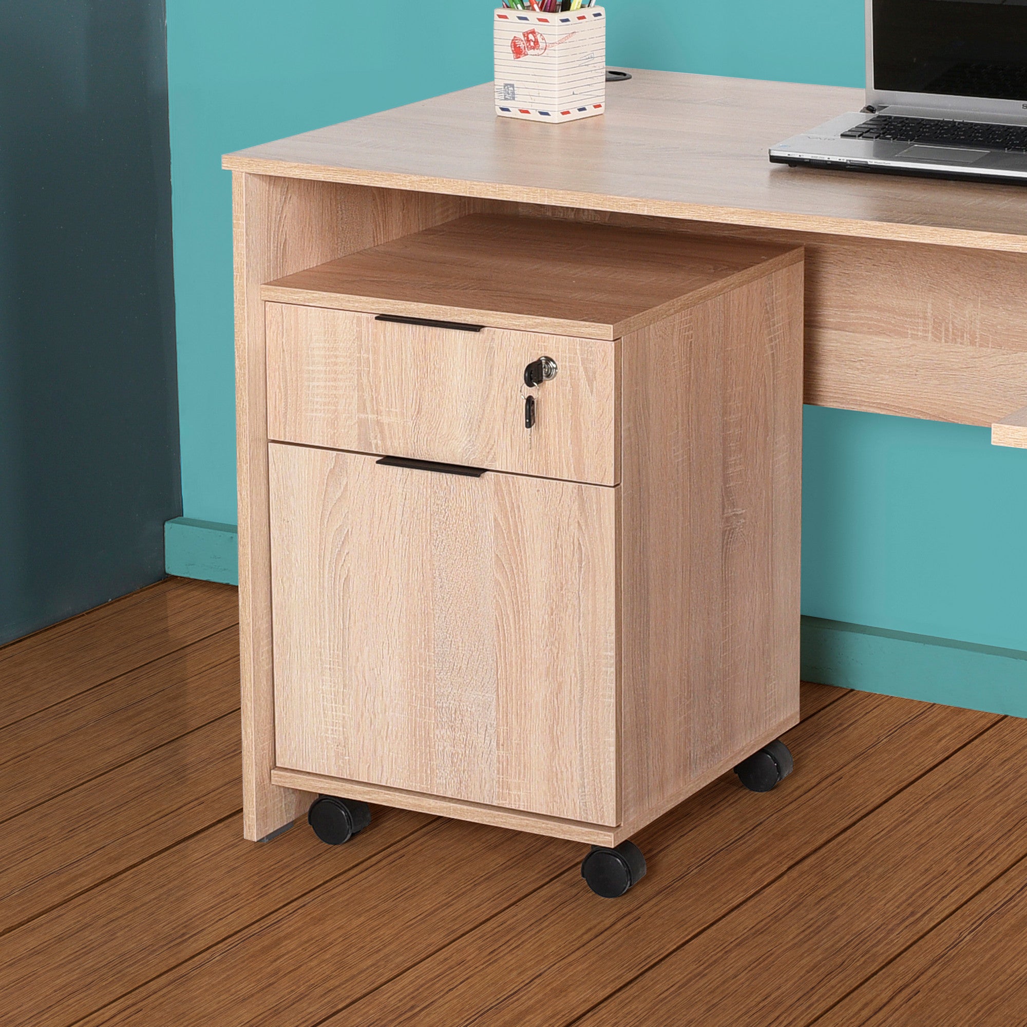 Armário multiusos – 41cm x 61cm x 41cm – Sonomo – Painéis de partículas revestidos a melamina