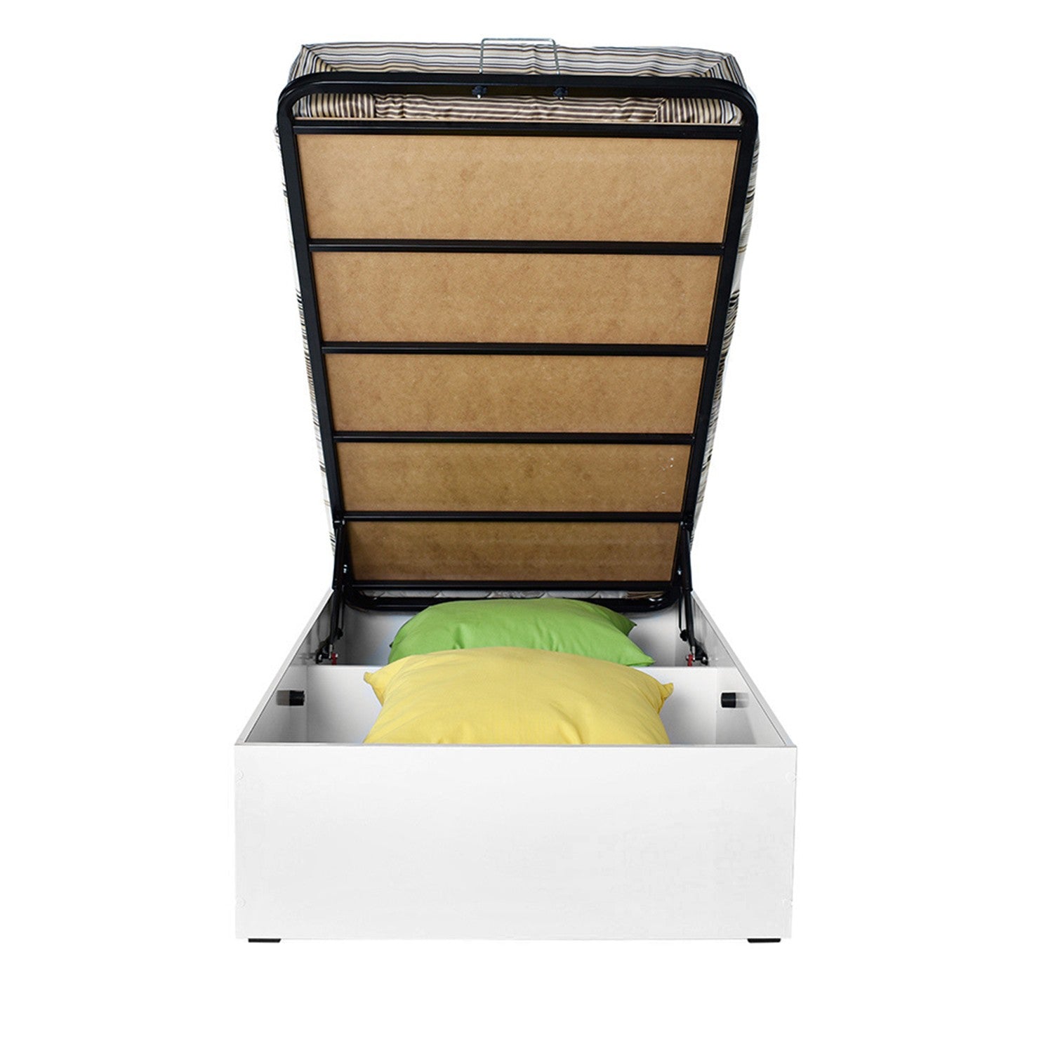 Cama Individual Branca com Estrutura de Aglomerado Melamínico - Base para Colchão 90x190cm