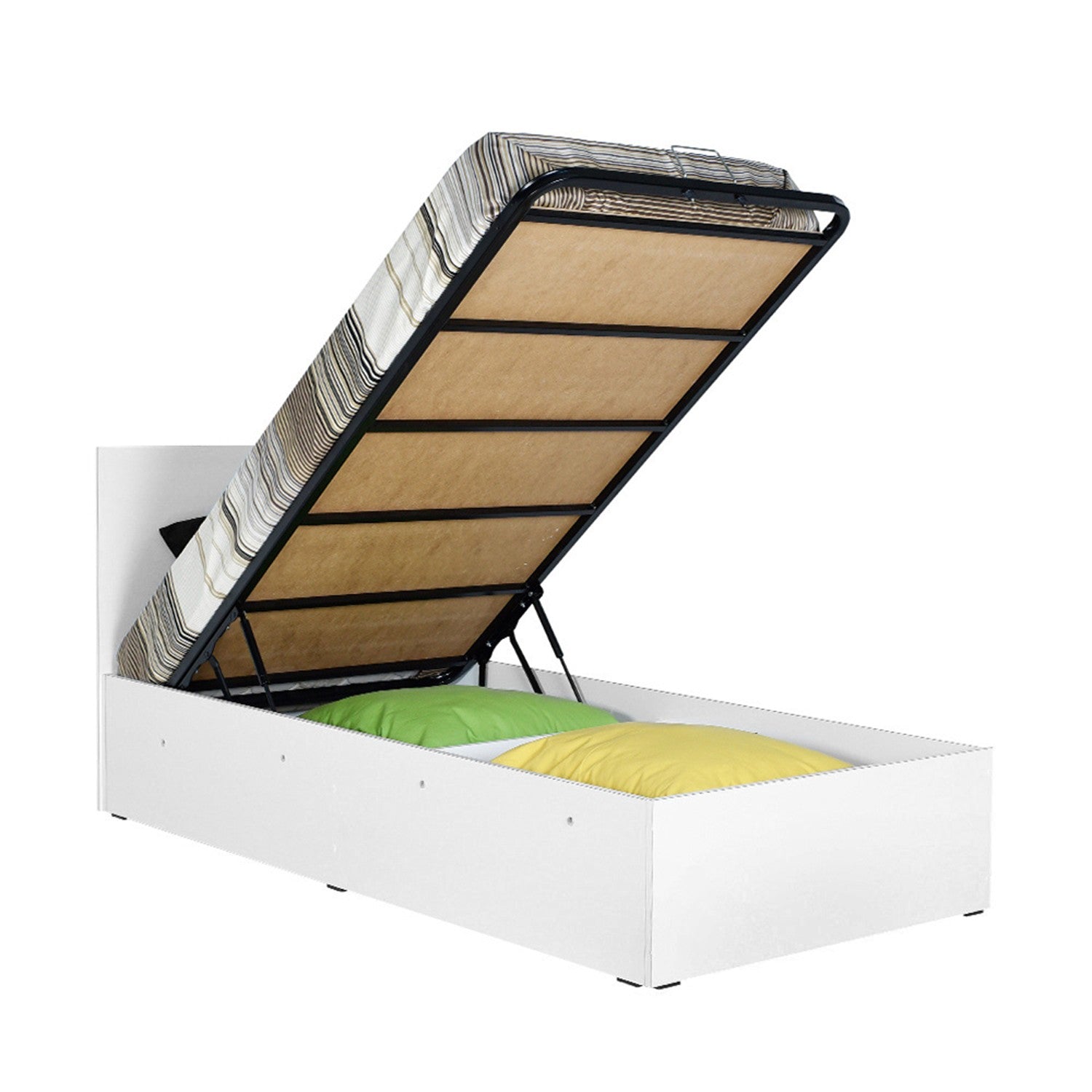 Cama Individual Branca com Estrutura de Aglomerado Melamínico - Base para Colchão 90x190cm