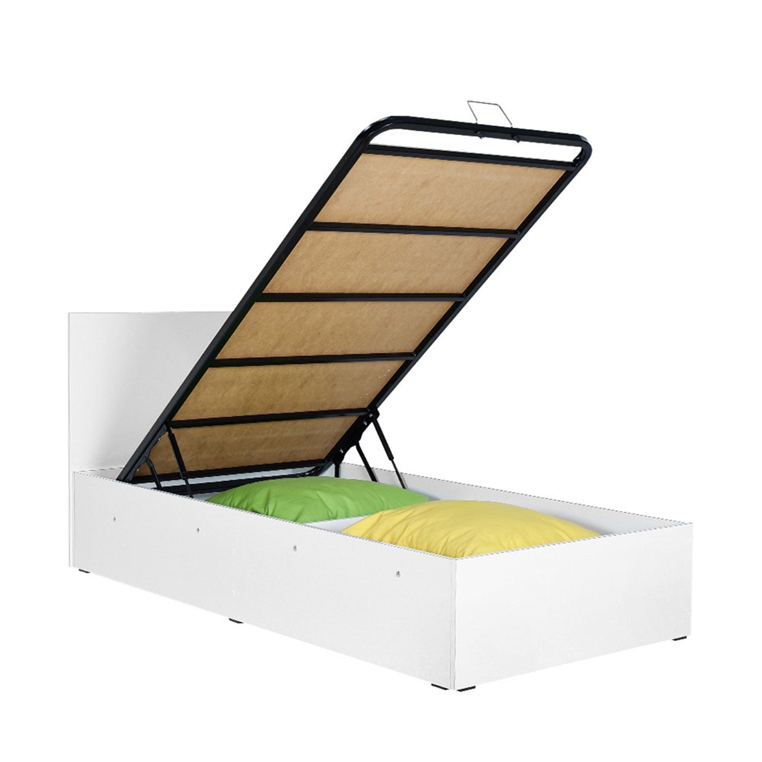 Cama Individual Branca com Estrutura de Aglomerado Melamínico - Base para Colchão 90x190cm