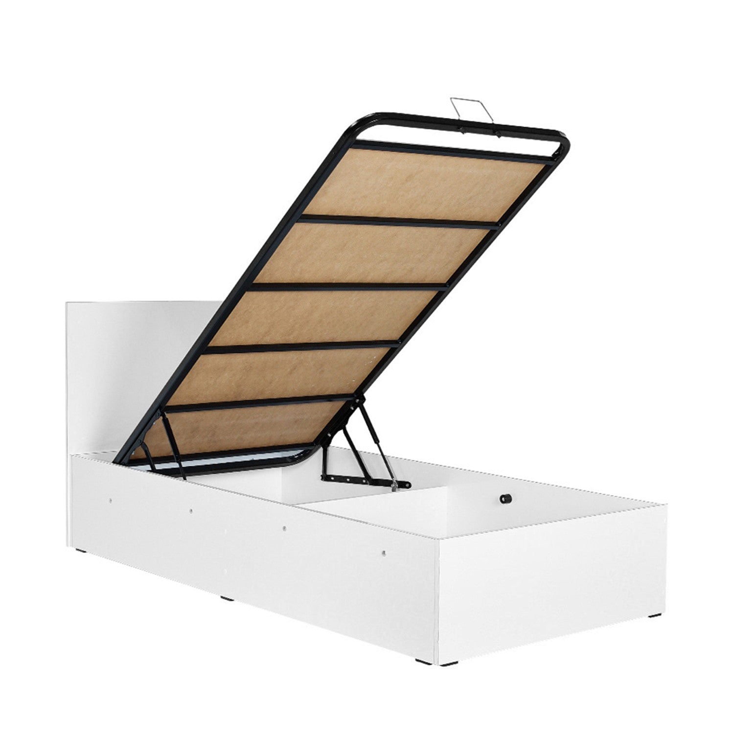 Cama Individual Branca com Estrutura de Aglomerado Melamínico - Base para Colchão 90x190cm