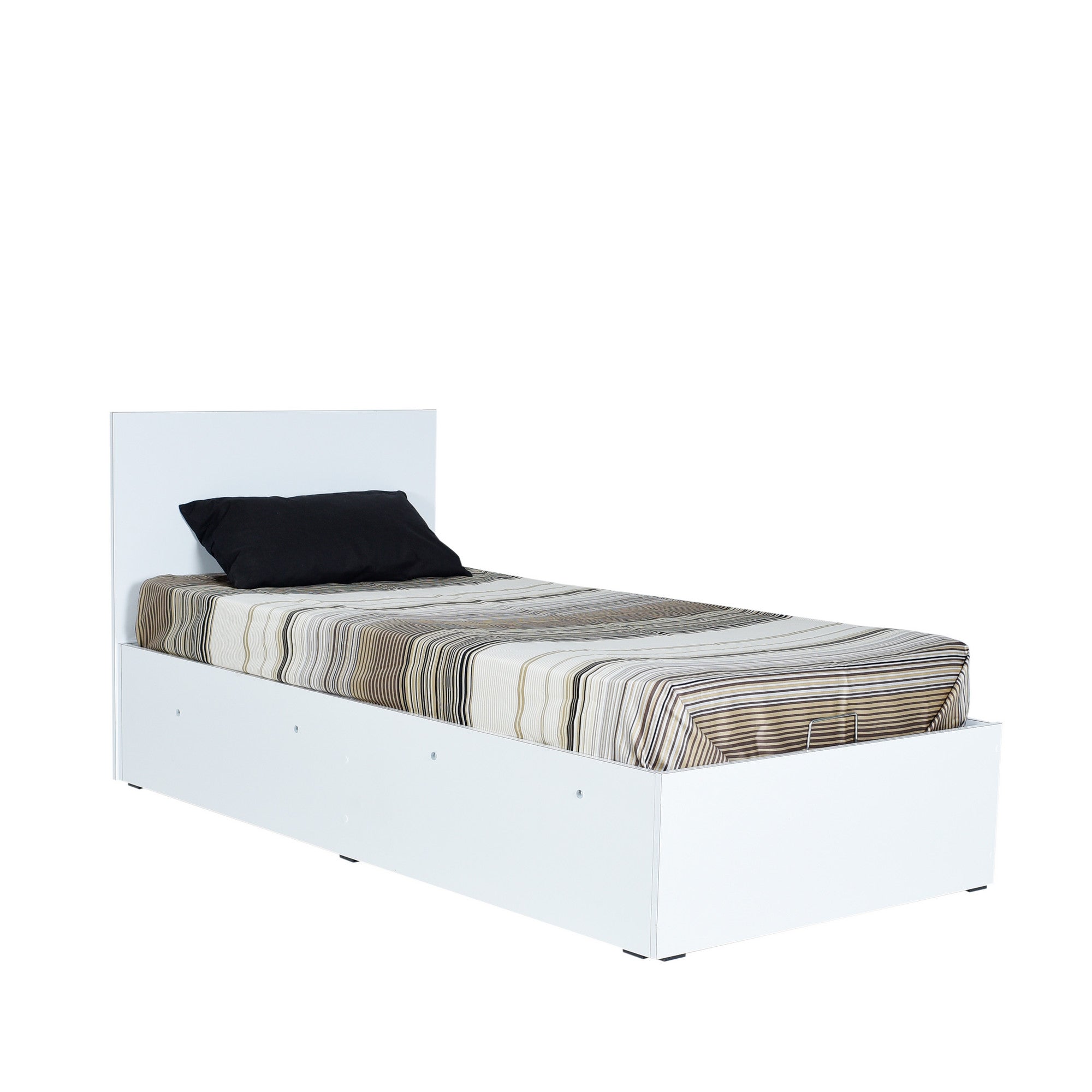 Cama Individual Branca com Estrutura de Aglomerado Melamínico - Base para Colchão 90x190cm