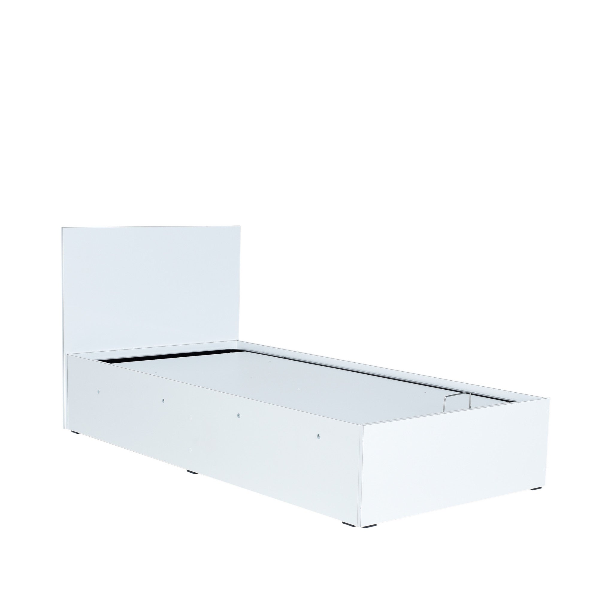 Cama Individual Branca com Estrutura de Aglomerado Melamínico - Base para Colchão 90x190cm