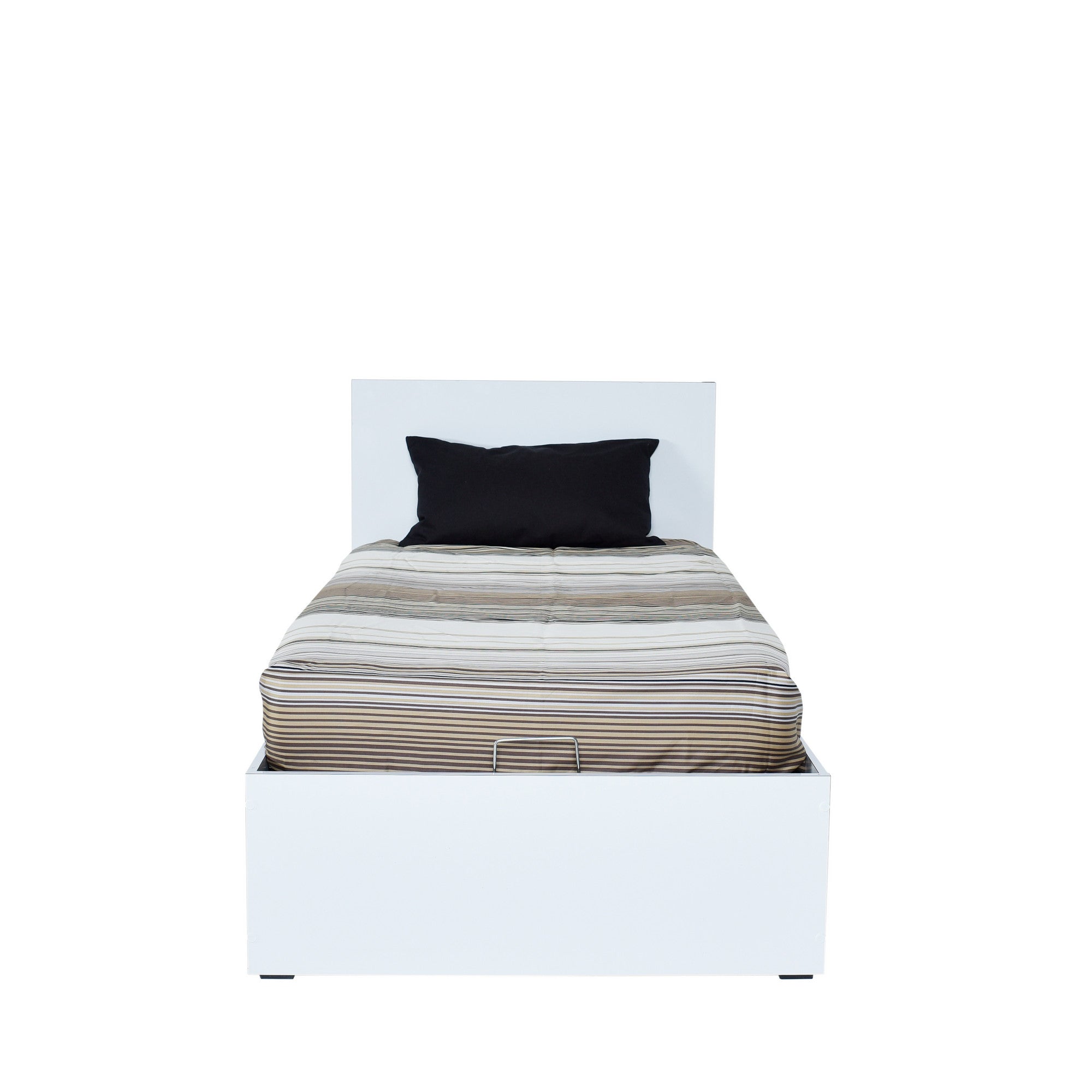 Cama Individual Branca com Estrutura de Aglomerado Melamínico - Base para Colchão 90x190cm