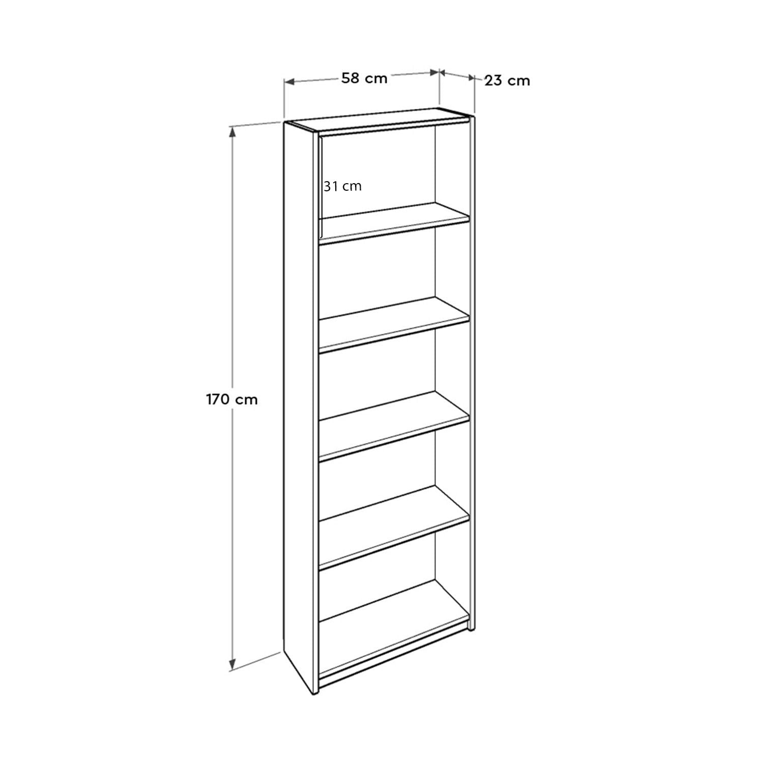 Estante Branca de Parede com Múltiplas Prateleiras - 170cm de Altura, Revestimento Melamínico Resistente