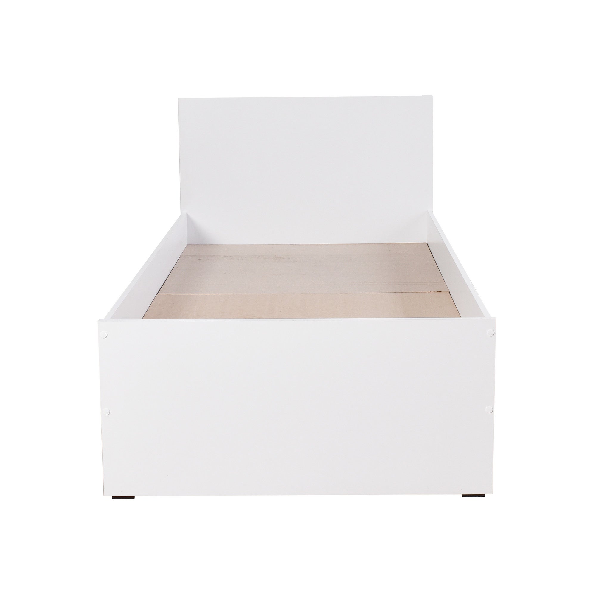 Cama Individual Branca 96cm - Estrutura Resistente em Melamina para Colchão 90x190cm