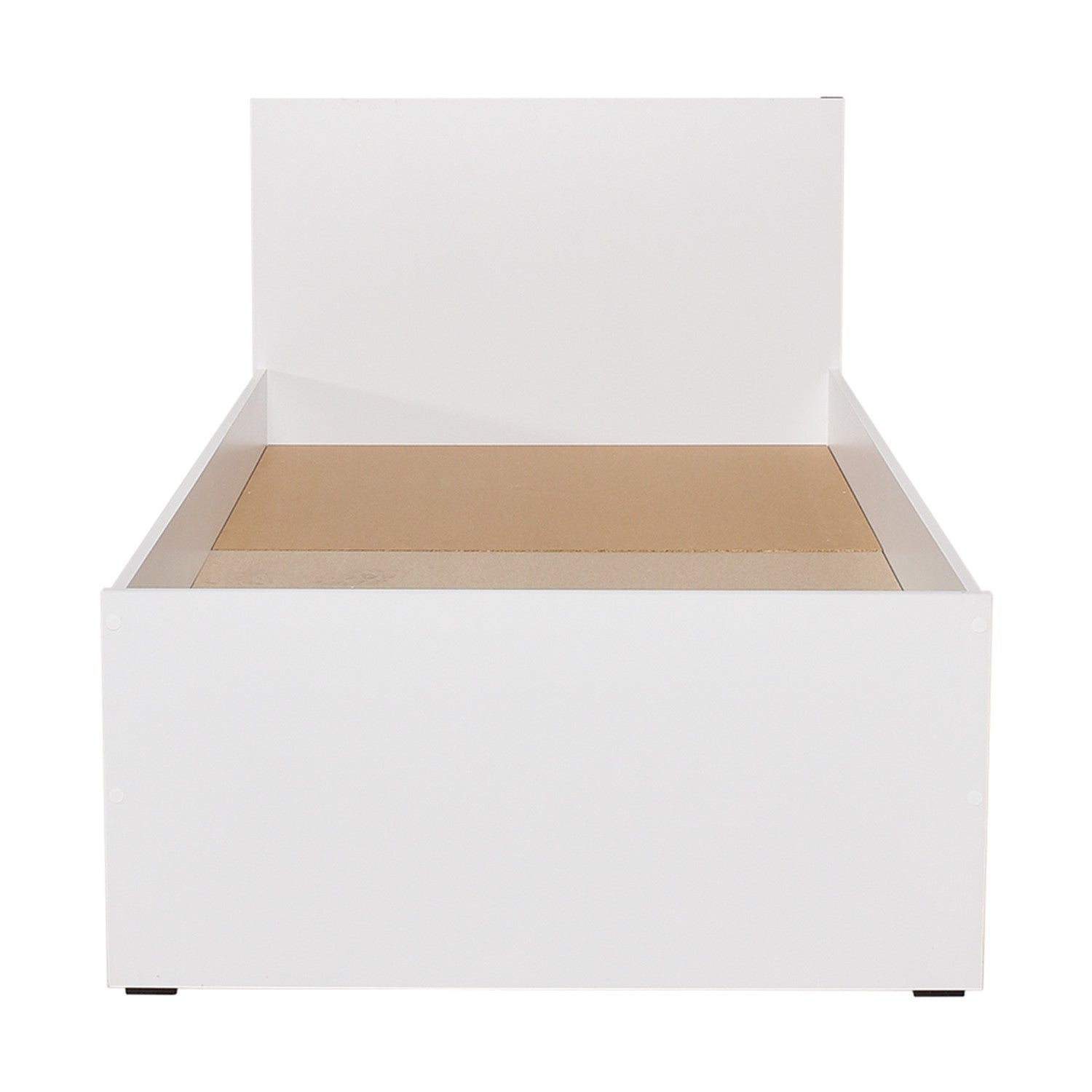 Cama Individual Branca 96cm - Estrutura Resistente em Melamina para Colchão 90x190cm