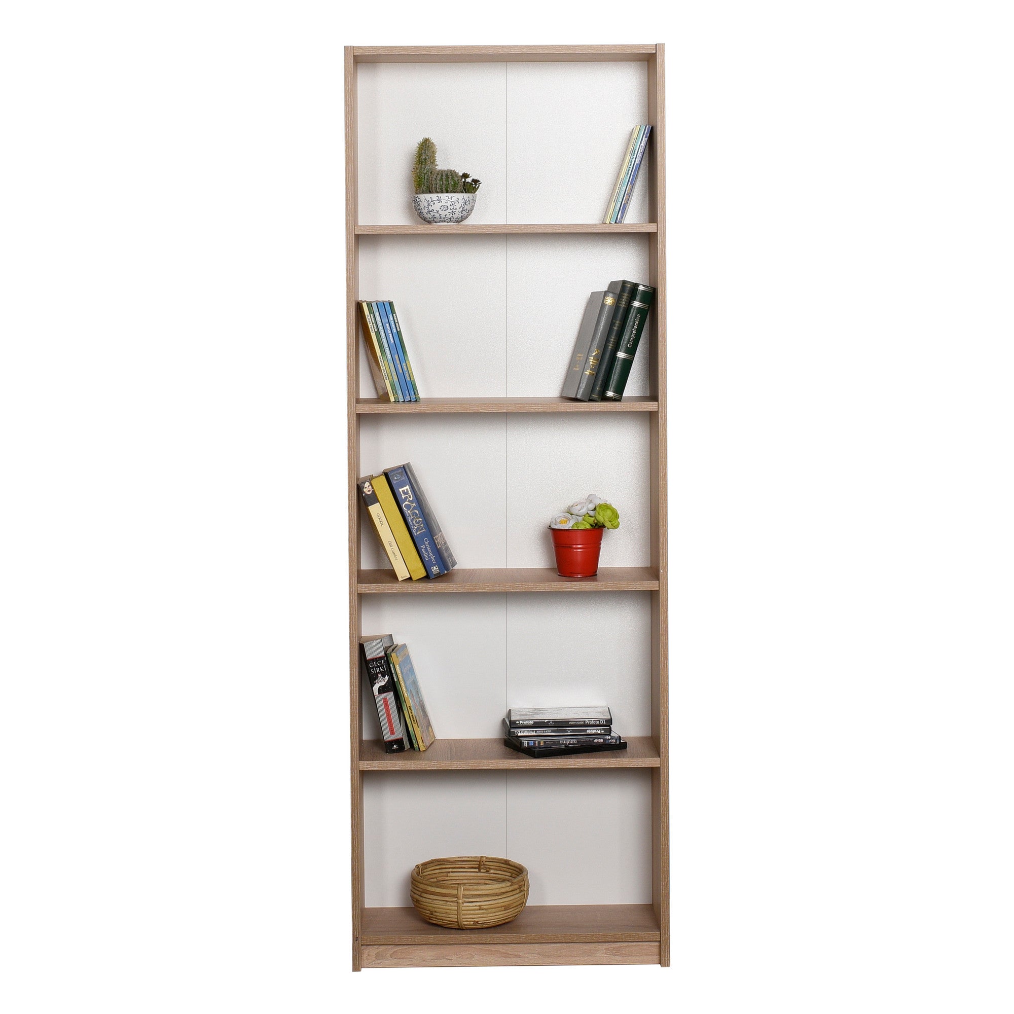 Estante de livros – 64 cm x 182 cm x 26 cm – Sonomo – Painel de partículas revestido a melamina