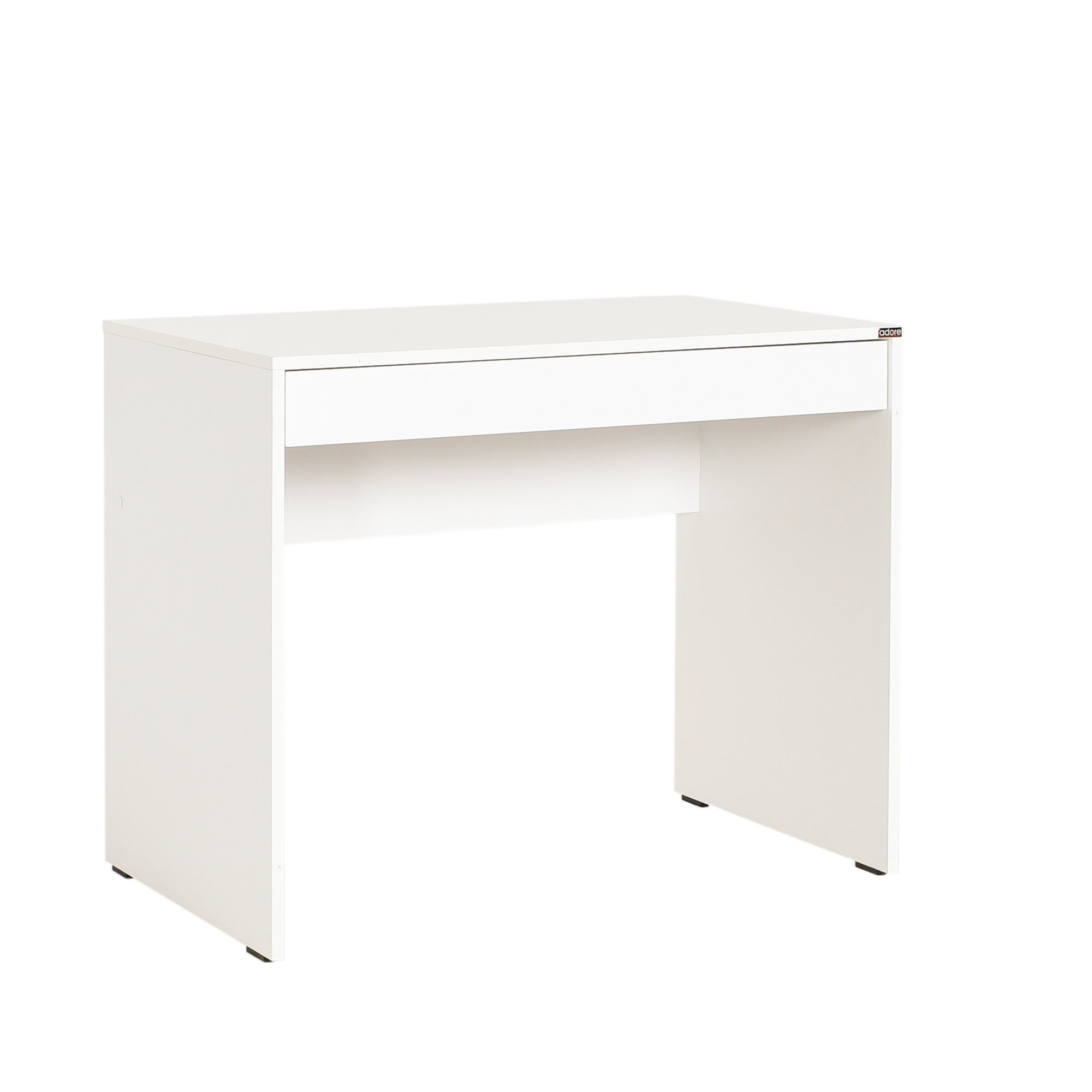 Secretária de Estudo Branca Diamante 90cm com Gaveta para Teclado e Fixação de Parede - Melamina 16mm