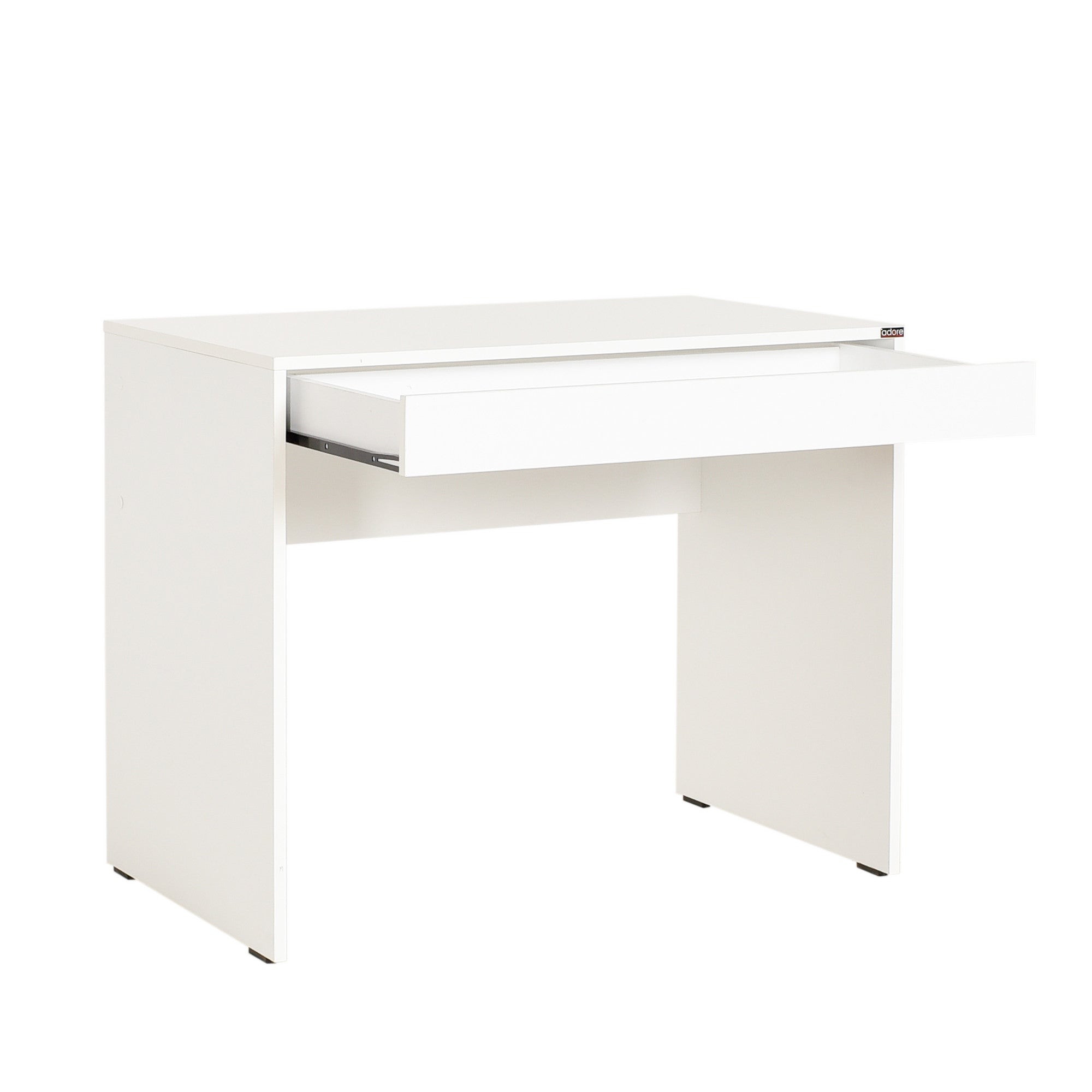 Secretária de Estudo Branca Diamante 90cm com Gaveta para Teclado e Fixação de Parede - Melamina 16mm