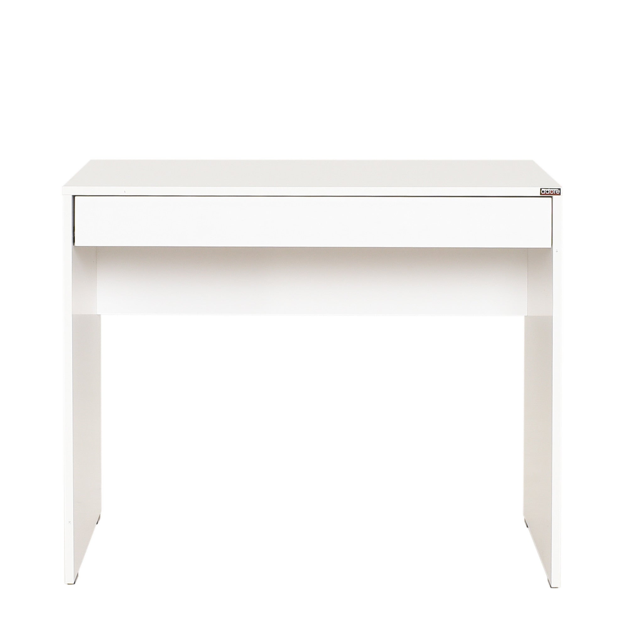 Secretária de Estudo Branca Diamante 90cm com Gaveta para Teclado e Fixação de Parede - Melamina 16mm