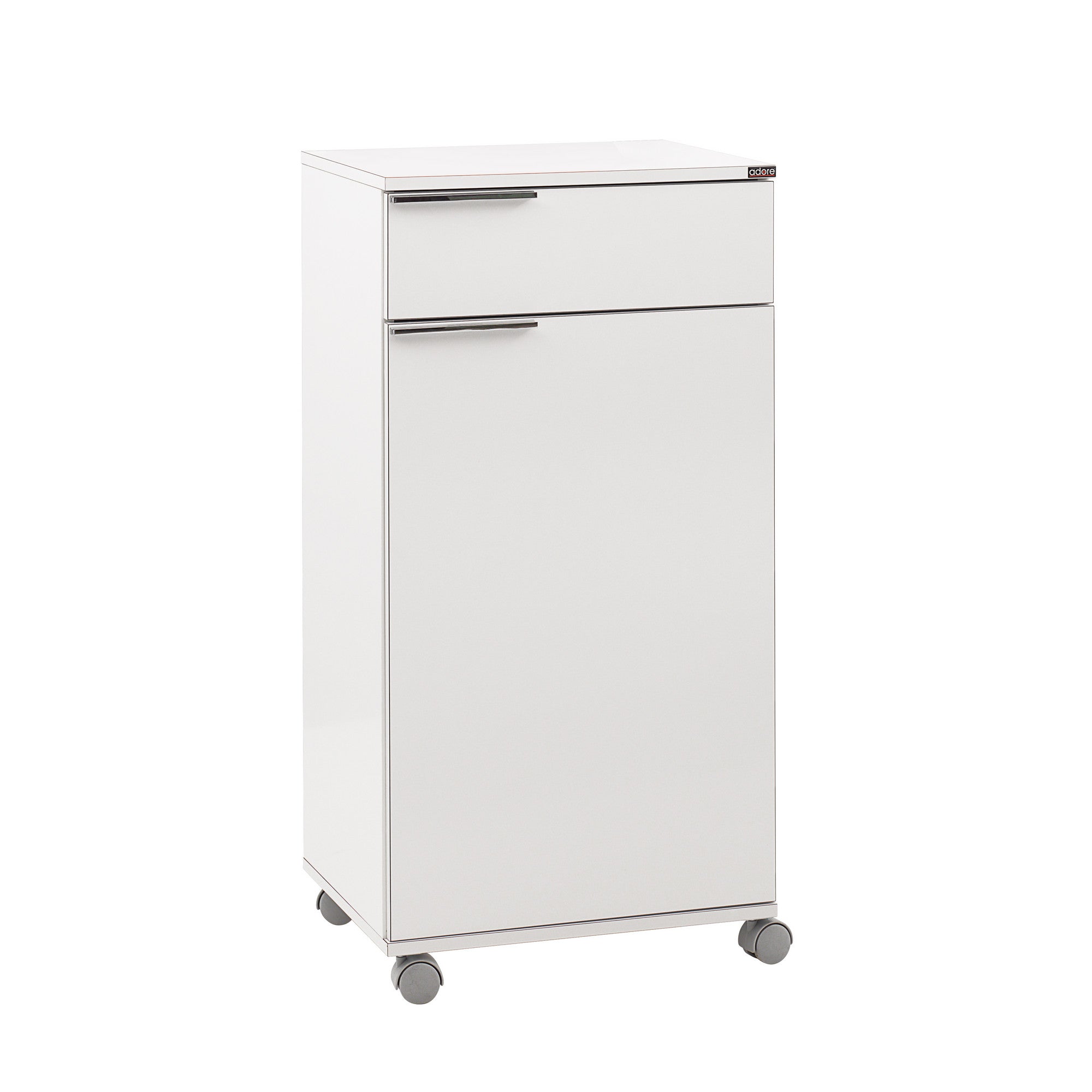 Armário multiuso – 50cm largura, 100cm altura, 40cm profundidade – Branco – Painel de partículas revestido a melamina