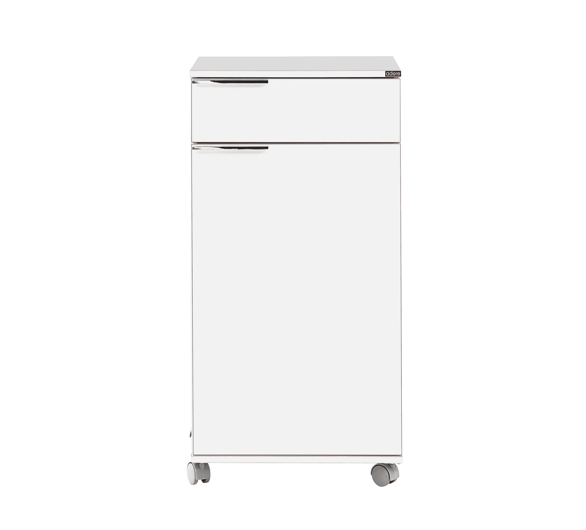 Armário multiuso – 50cm largura, 100cm altura, 40cm profundidade – Branco – Painel de partículas revestido a melamina