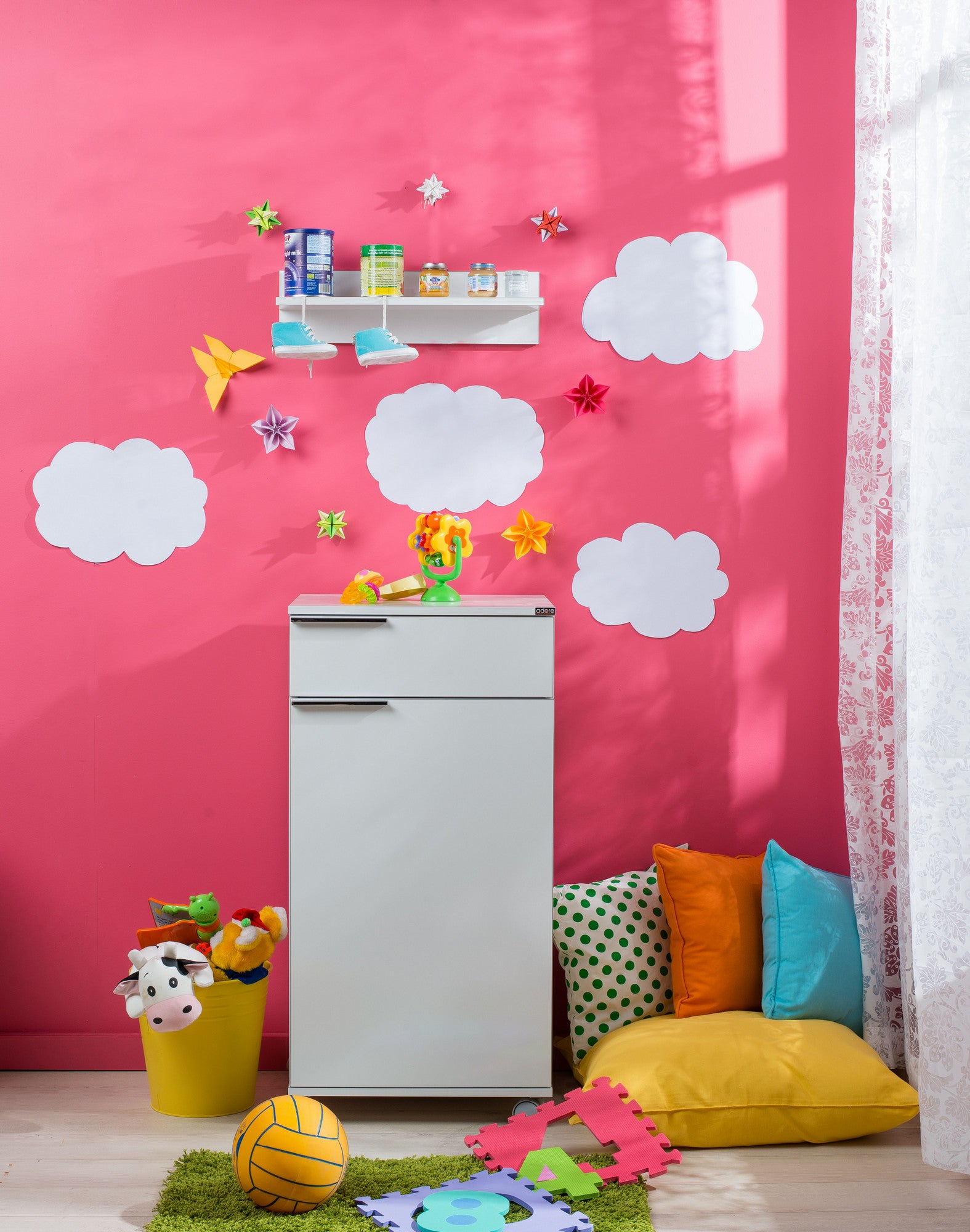 Armário multiuso – 50cm largura, 100cm altura, 40cm profundidade – Branco – Painel de partículas revestido a melamina