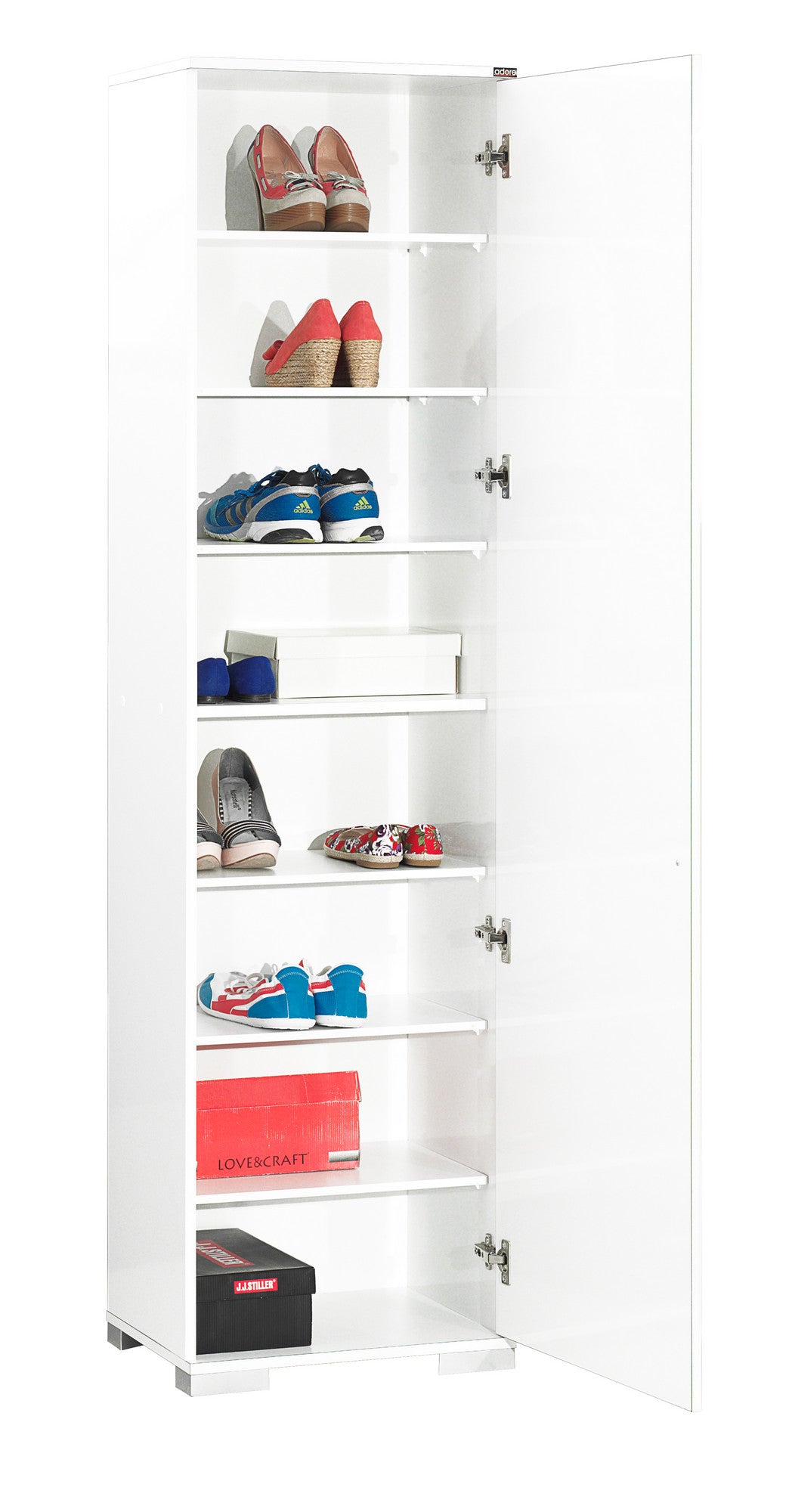 Armário Multiusos Branco 187cm - Prateleiras Ajustáveis e Fixação na Parede