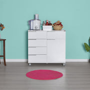 Armário multiusos – 85 cm x 81 cm x 44 cm – Branco – Painel de partículas