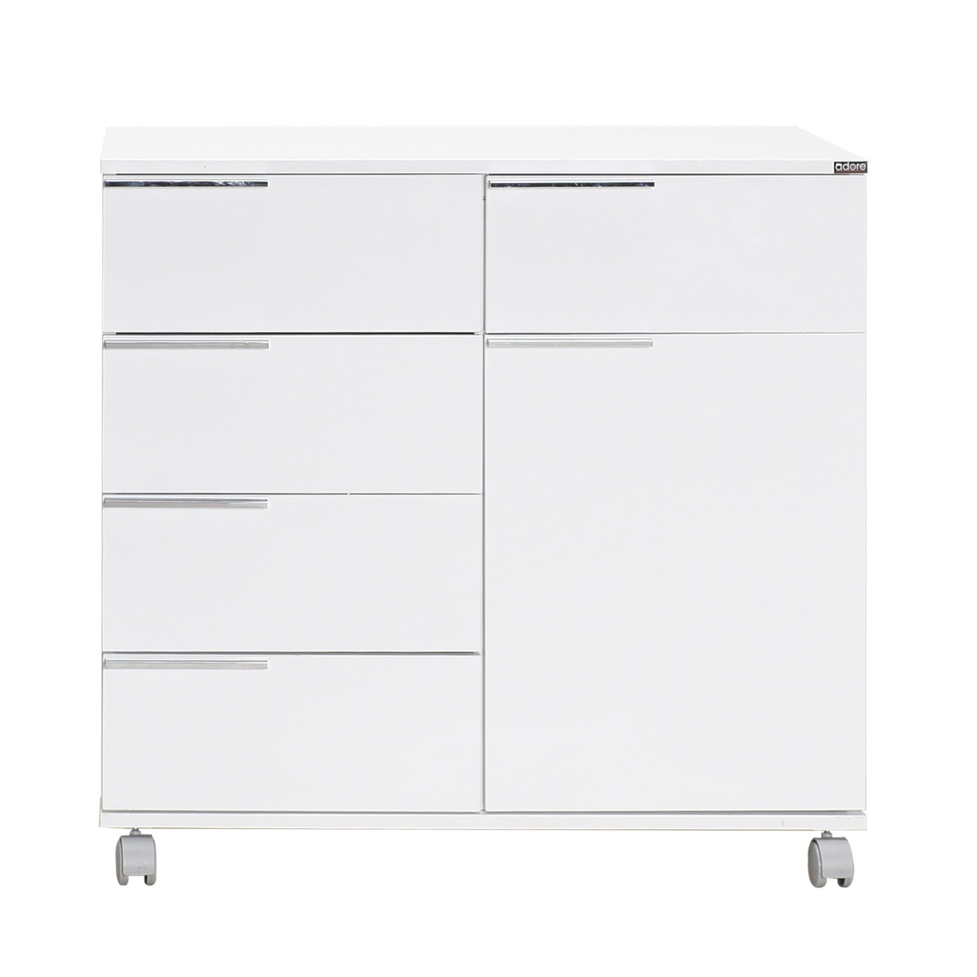 Armário multiusos – 85 cm x 81 cm x 44 cm – Branco – Painel de partículas
