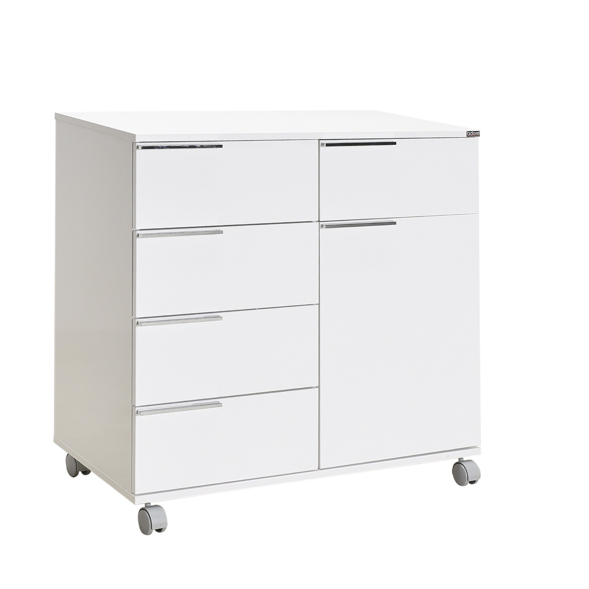 Armário multiusos – 85 cm x 81 cm x 44 cm – Branco – Painel de partículas