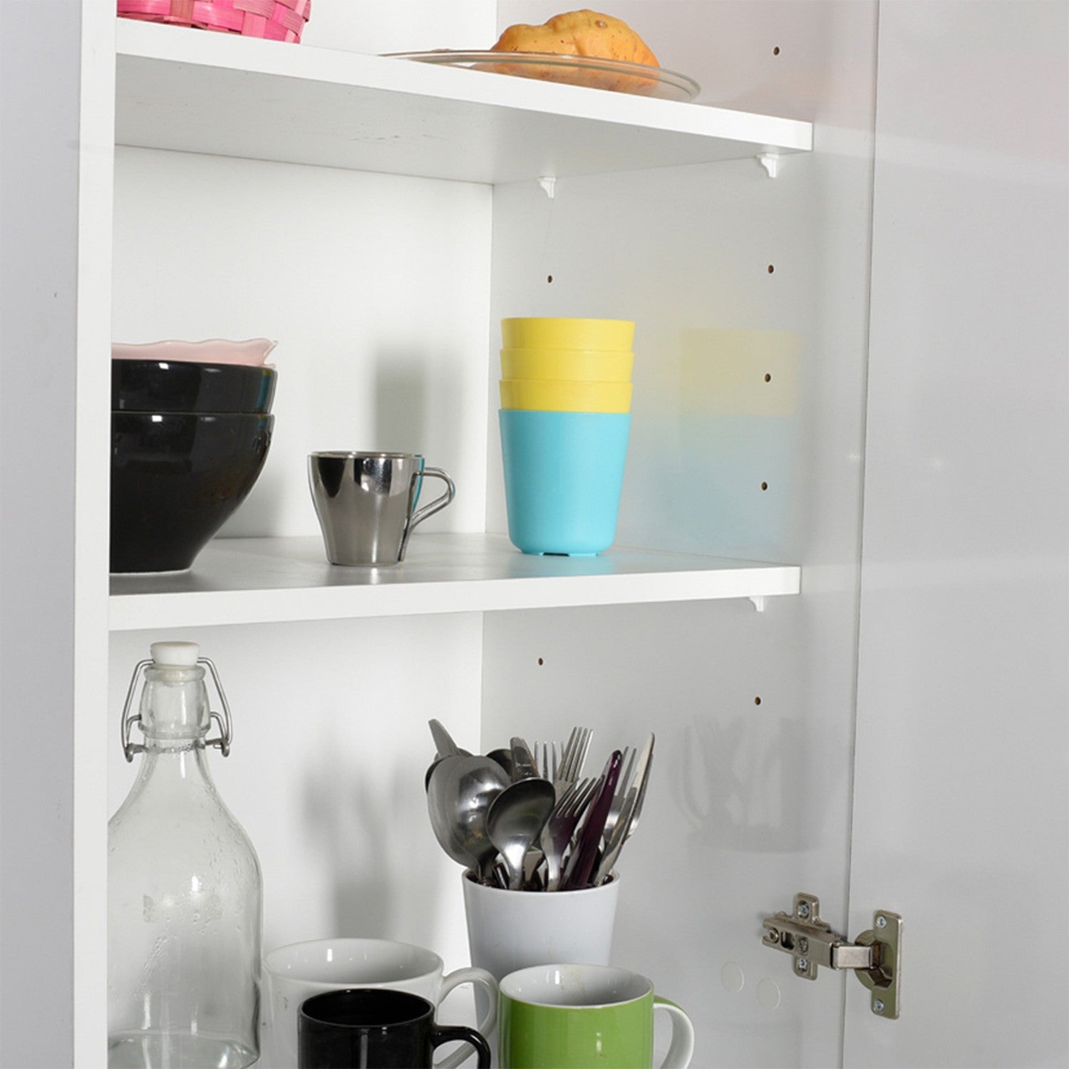 Armário multiusos – 52cm x 187cm x 38cm – Branco – Painéis de partículas revestidos a melamina