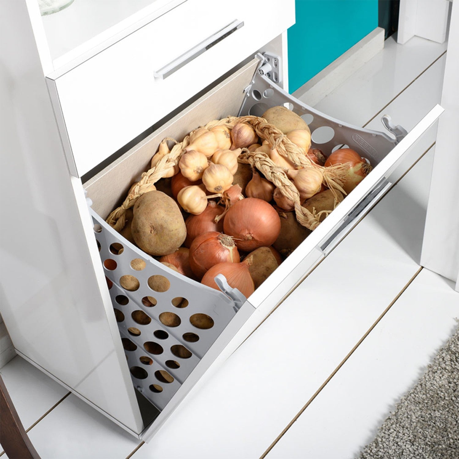 Armário multiusos – 52cm x 187cm x 38cm – Branco – Painéis de partículas revestidos a melamina