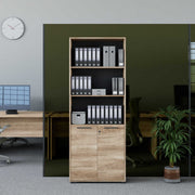 Estante de livros – 72 cm x 187 cm x 34 cm – Nogueira clara – Painéis de partículas revestidos a melamina