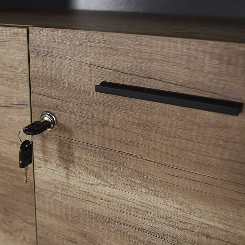 Estante de livros – 72 cm x 187 cm x 34 cm – Nogueira clara – Painéis de partículas revestidos a melamina