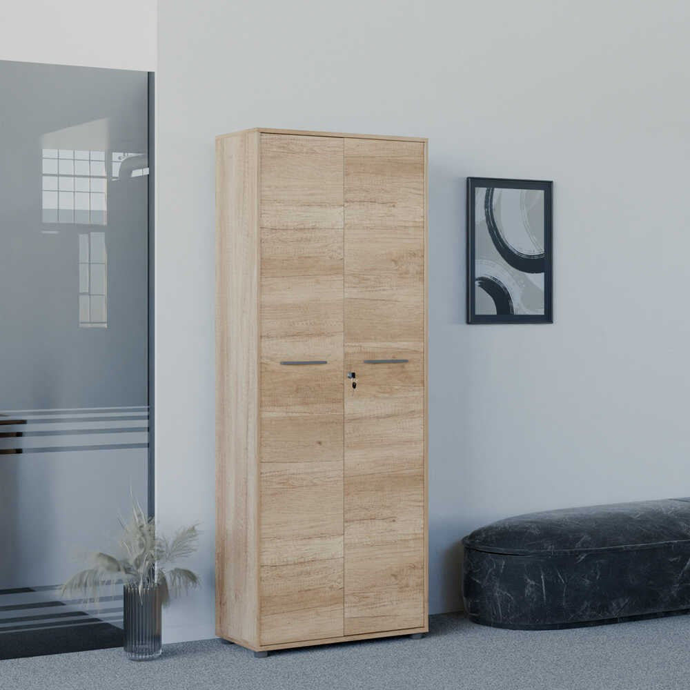 Estante de livros – 72 cm x 187 cm x 34 cm – Nogueira clara – Painel de partículas