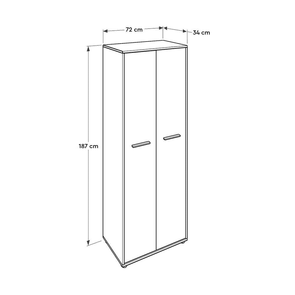 Estante de livros – 72 cm x 187 cm x 34 cm – Nogueira clara – Painel de partículas