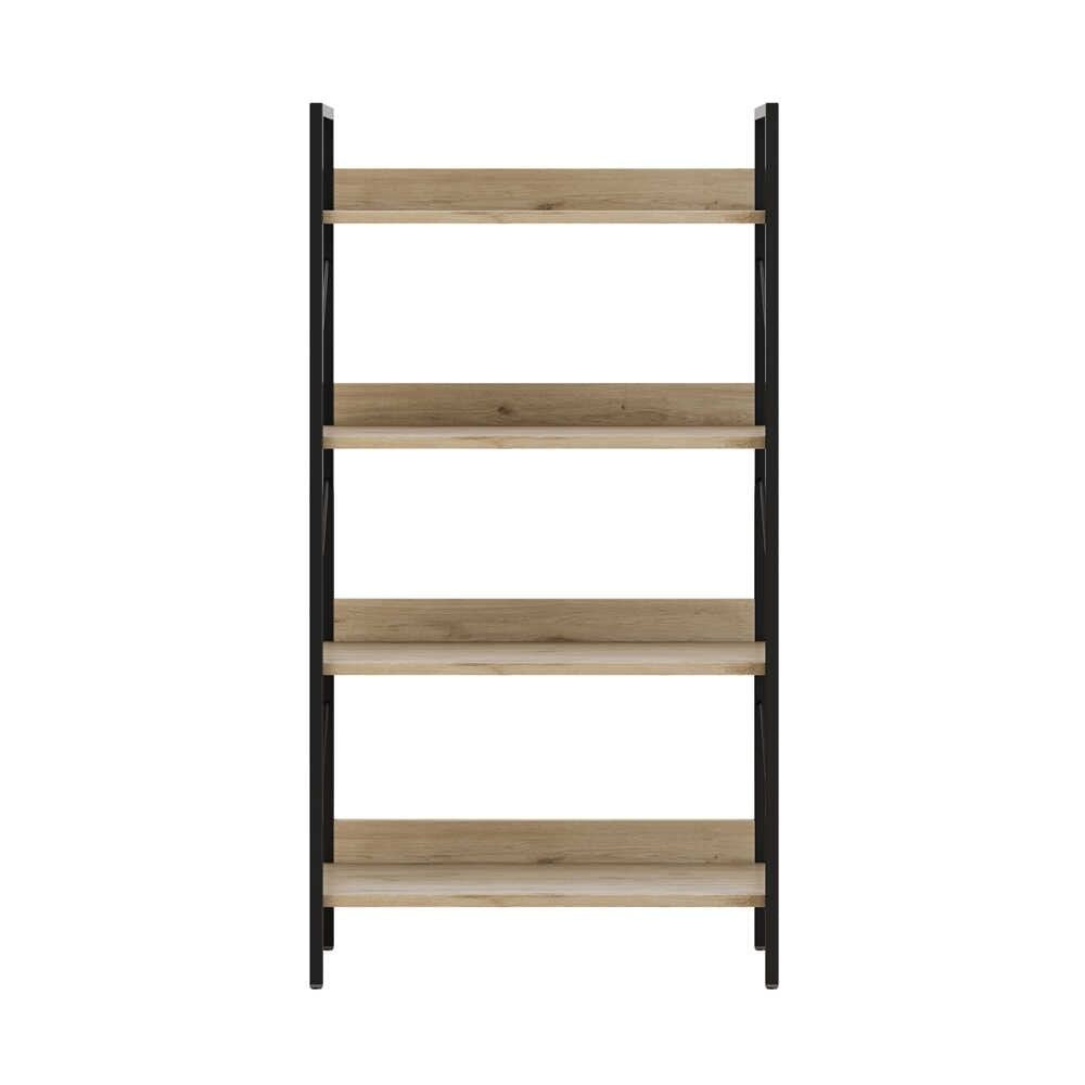 Estante de livros – 73 cm x 136 cm x 35 cm – Carvalho – Painéis de partículas revestidos a melamina