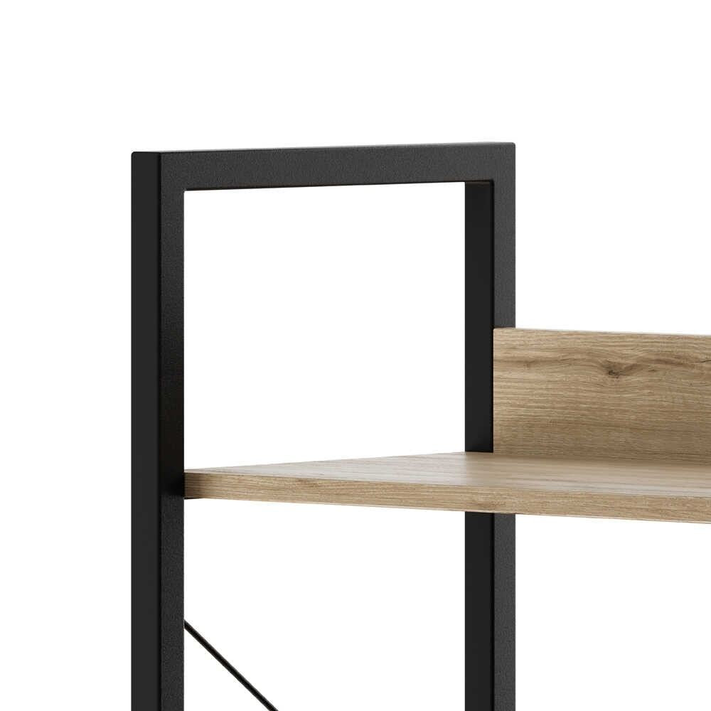 Estante de Livros em Carvalho com Múltiplas Prateleiras - 172cm de Altura, Fixação na Parede Incluída