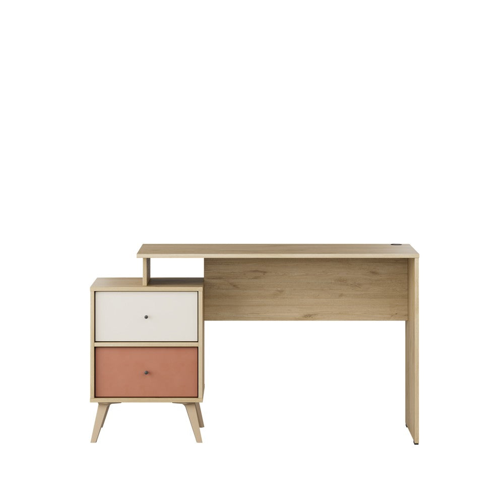 Secretária de Estudo – 110 cm x 75 cm x 44 cm – Multicolorido – Painéis de partículas revestidos a melamina